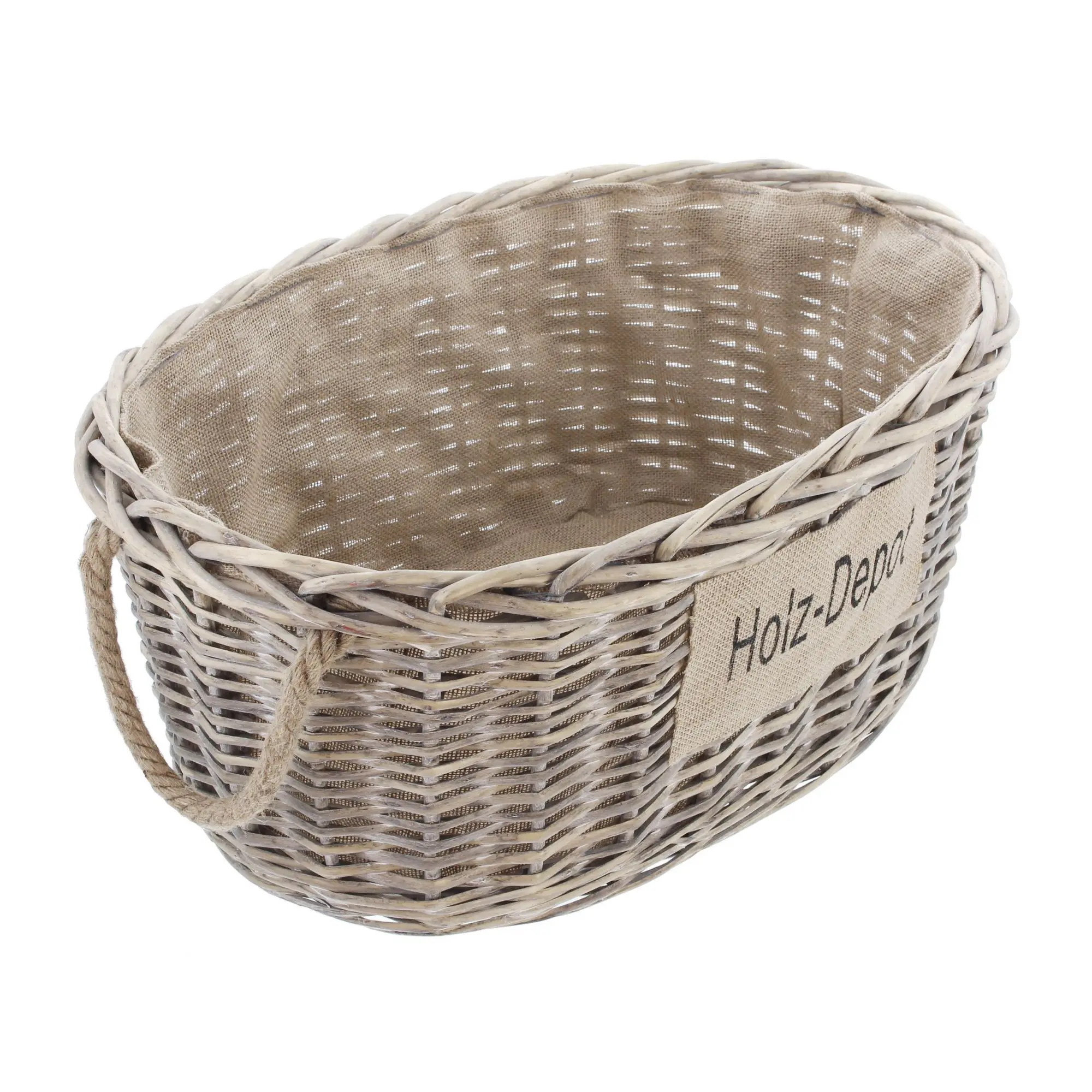 Aufbewahrungskorb "Holz-Depot"  im Frank Flechtwaren Online Shop für Füllkörbe &amp; Universalkörbe kaufen