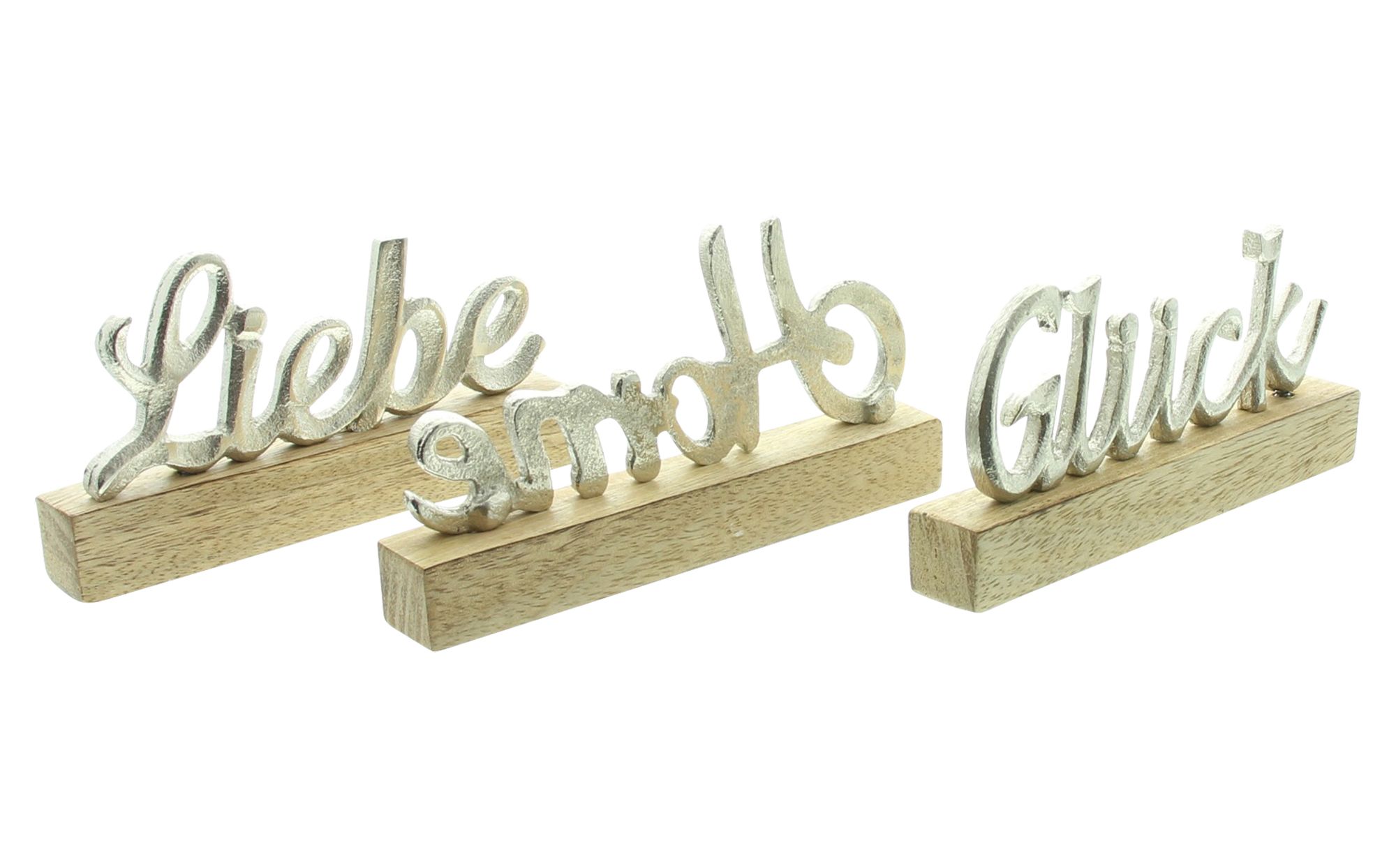 Schriftzug "Liebe, Home & Glück", 3er Set im Frank Flechtwaren Online Shop für Weihnachten kaufen Schriftzug "Liebe, Home & Glück", 3er Set im Frank Flechtwaren Online Shop für Weihnachten kaufen