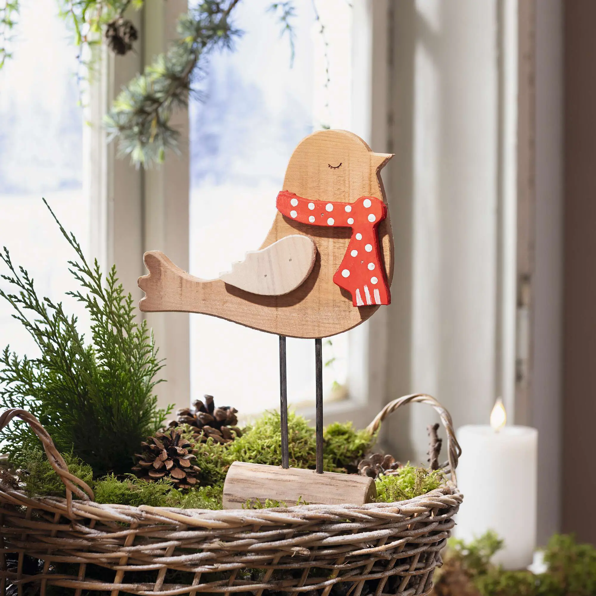 Figur "Wintervogel"  im Frank Flechtwaren Online Shop kaufen
