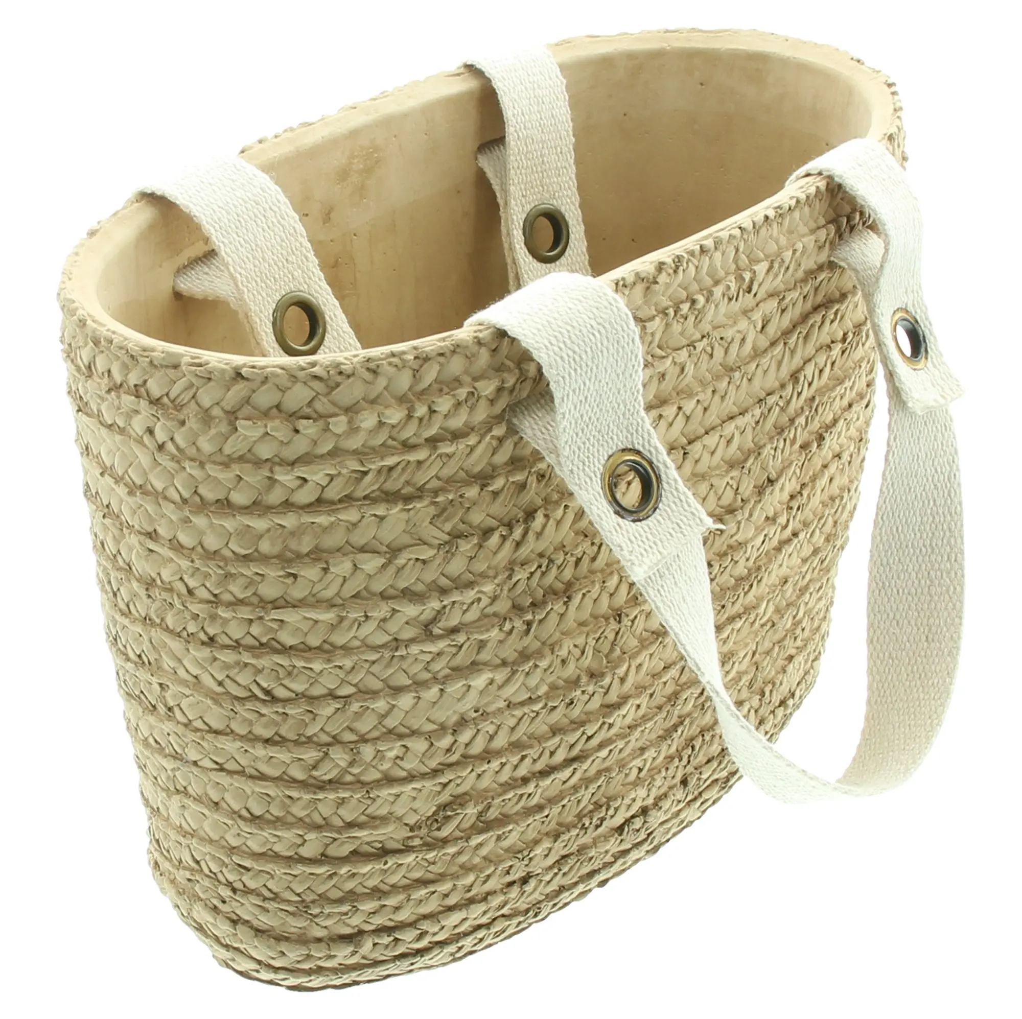 Pflanzer "Strandtasche"  im Frank Flechtwaren Online Shop für Pflanztöpfe kaufen