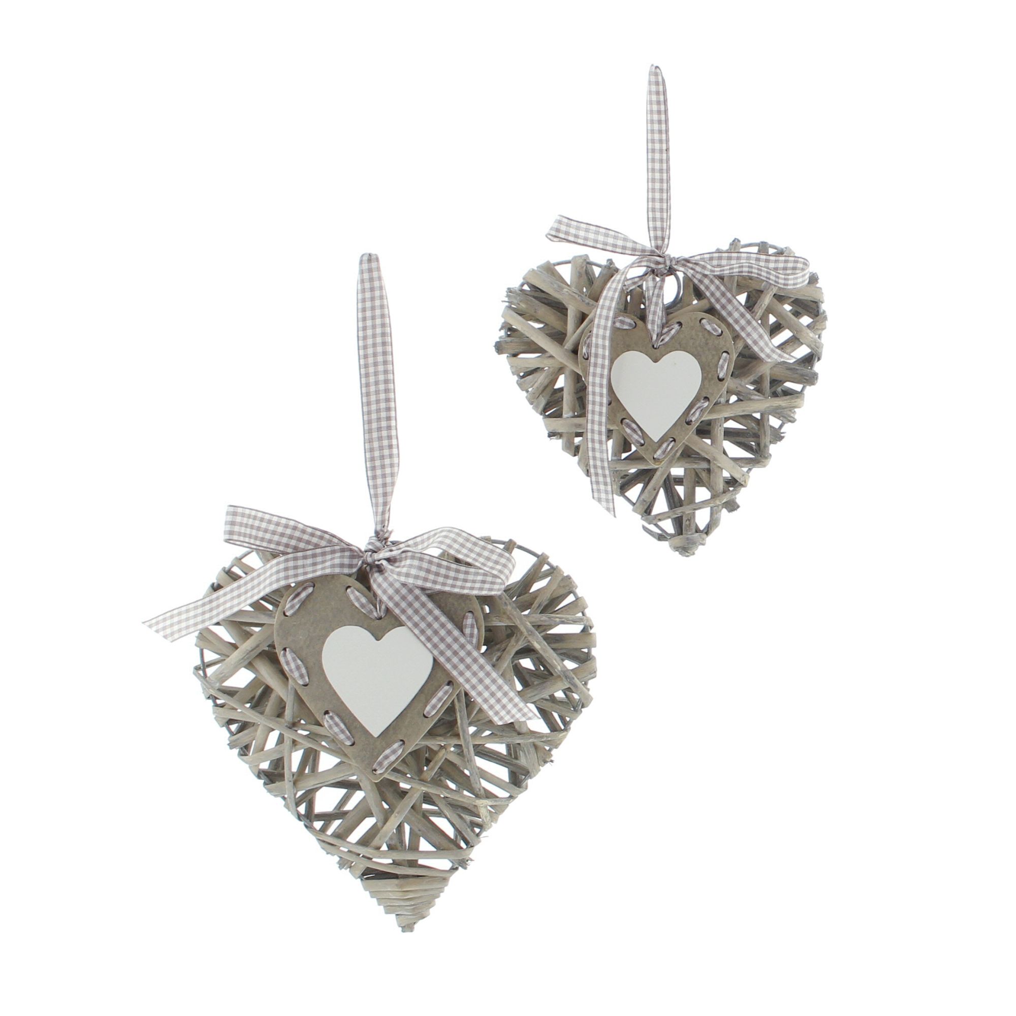 Hänger "Weidenherz", 2er Set im Frank Flechtwaren Online Shop für Dekohänger kaufen Hänger "Weidenherz", 2er Set im Frank Flechtwaren Online Shop für Dekohänger kaufen
