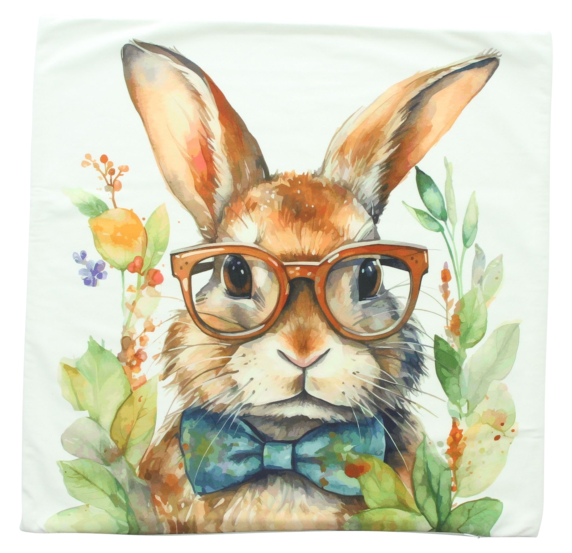Kissenhülle "Professor Hase"  im Frank Flechtwaren Online Shop für Hasen &amp; Co kaufen