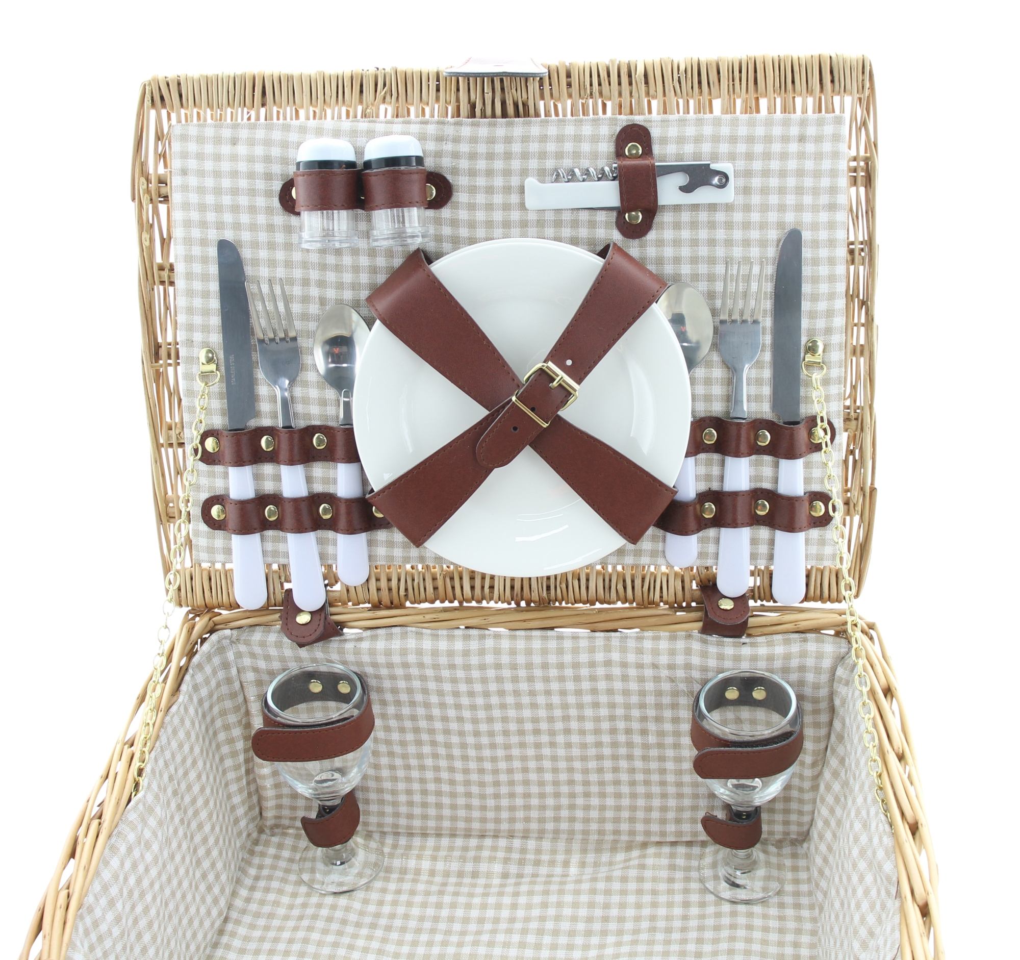 Picknickkorb "Duo", 16tlg. im Frank Flechtwaren Online Shop für Picknickkörbe kaufen Picknickkorb "Duo", 16tlg. im Frank Flechtwaren Online Shop für Picknickkörbe kaufen