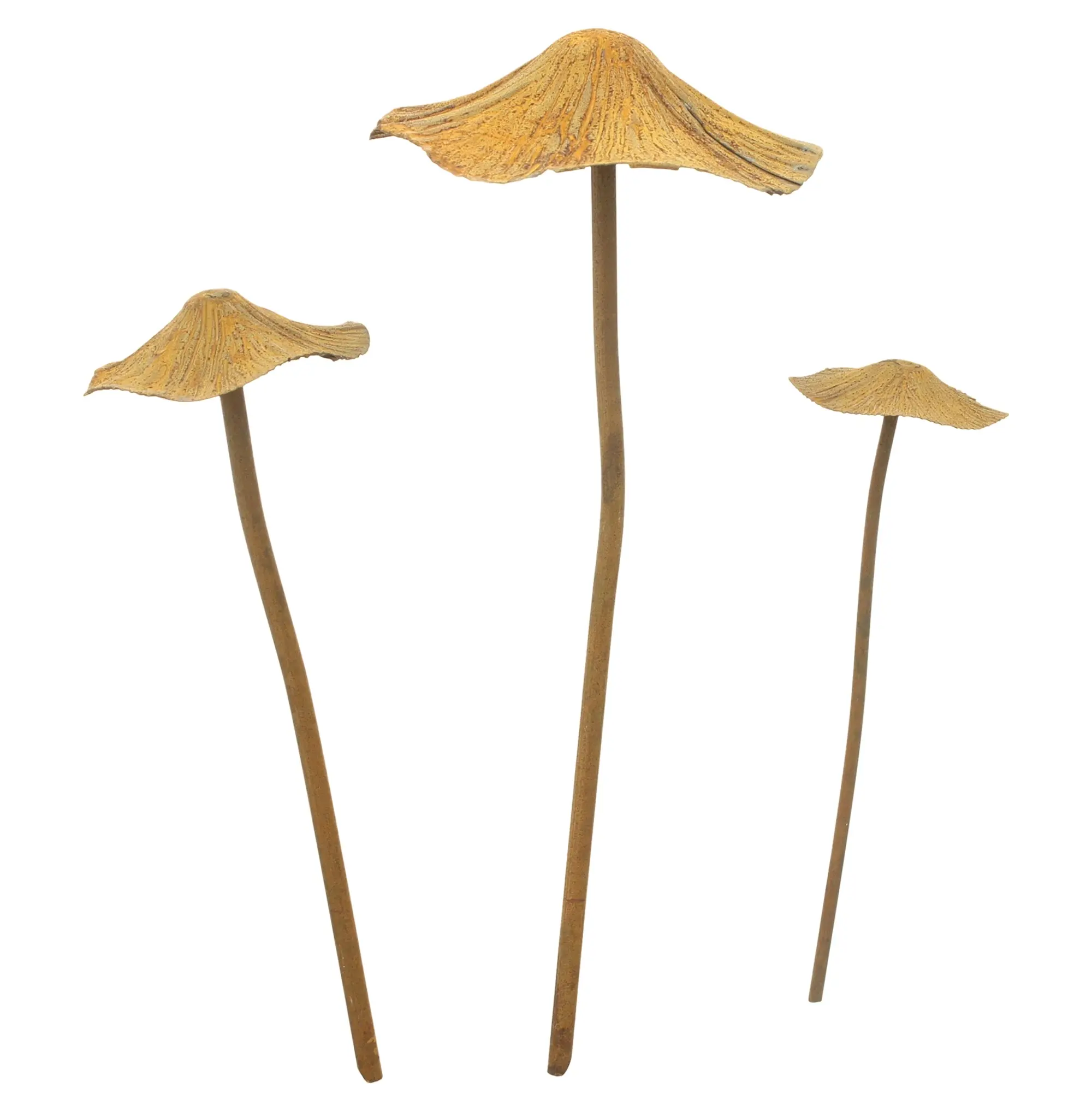 Stecker "Pilze", 3er Set  im Frank Flechtwaren Online Shop für Gartenstecker kaufen