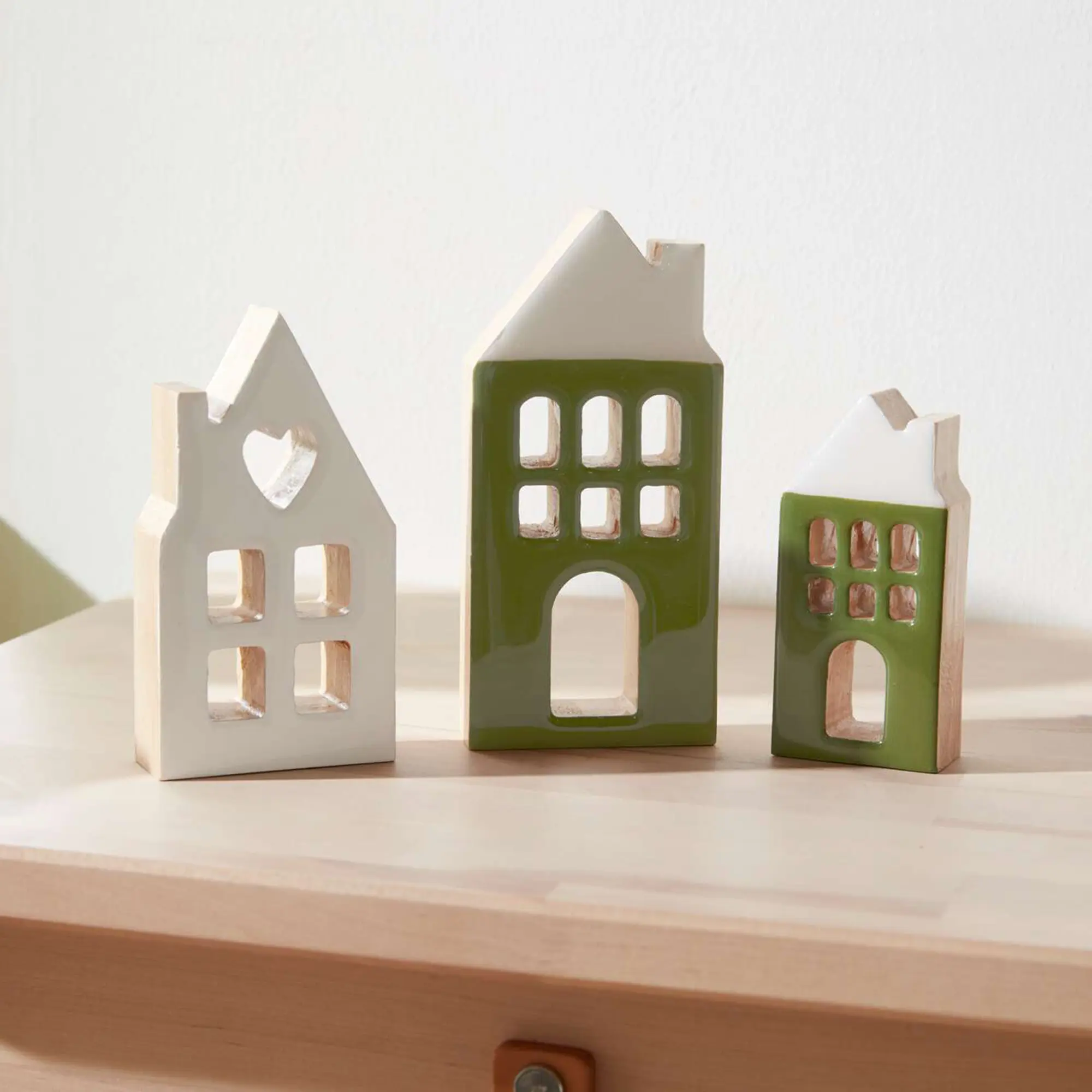 Dekohaus "Two-Tone", 3er Set  im Frank Flechtwaren Online Shop kaufen