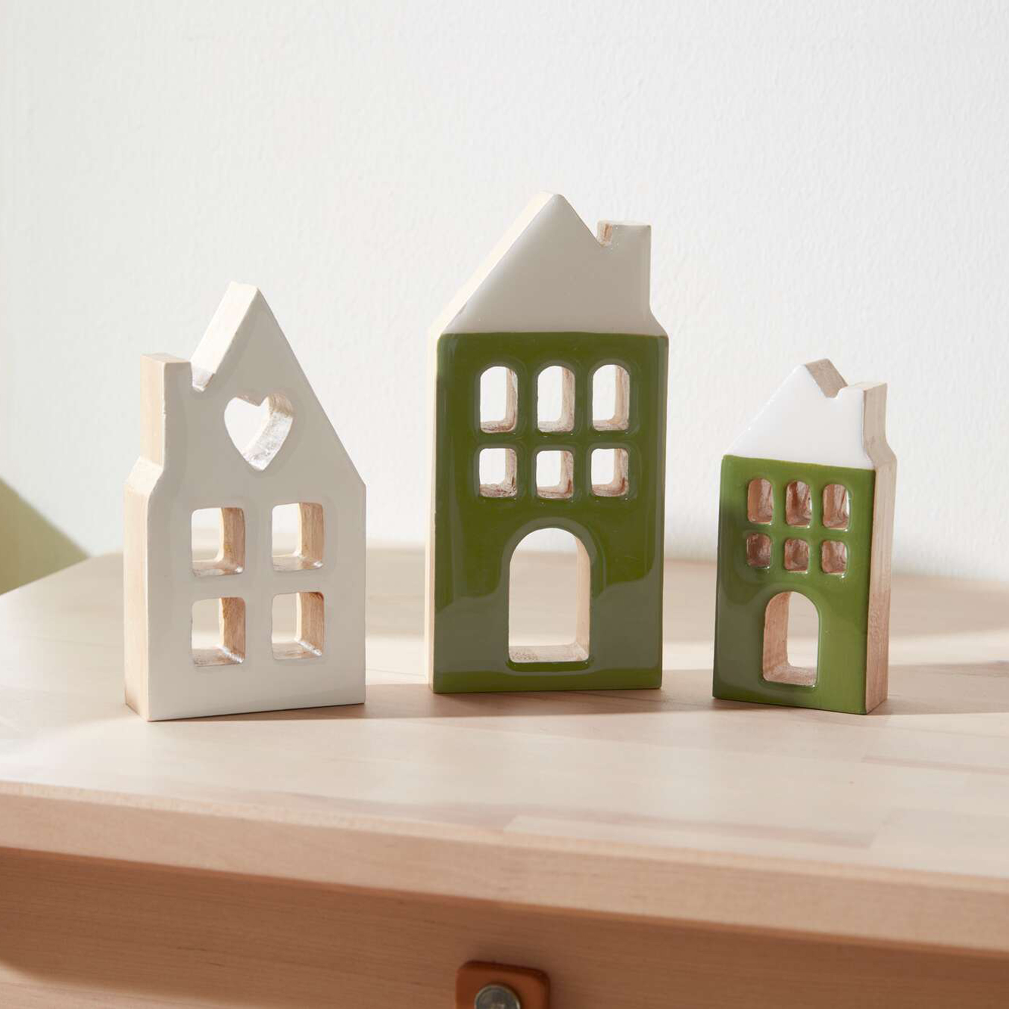 Dekohaus "Two-Tone", 3er Set  im Frank Flechtwaren Online Shop kaufen