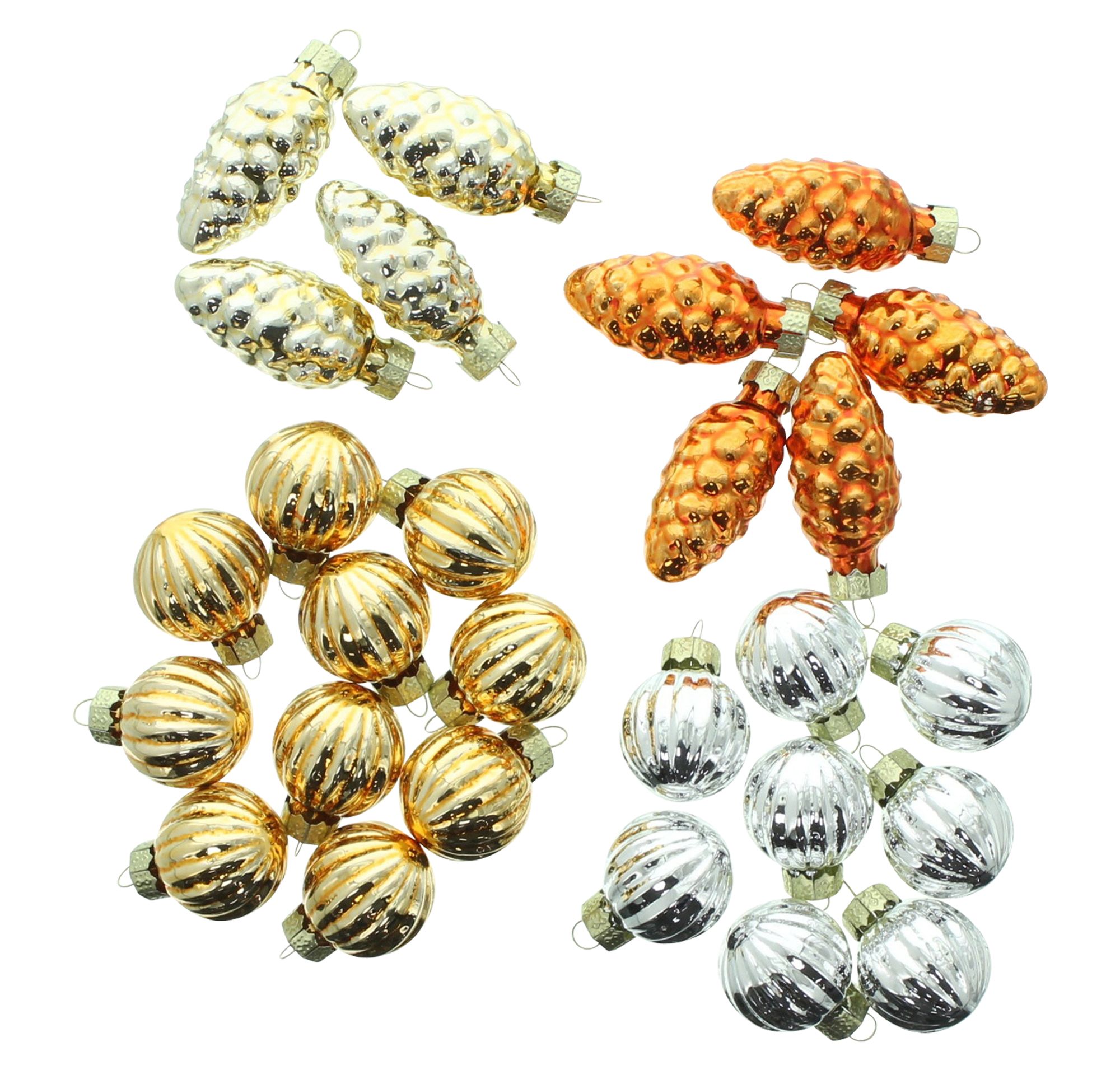 Christbaumschmuck "Zapfen &amp; Kugeln", 27er Set  im Frank Flechtwaren Online Shop für Dekohänger  kaufen