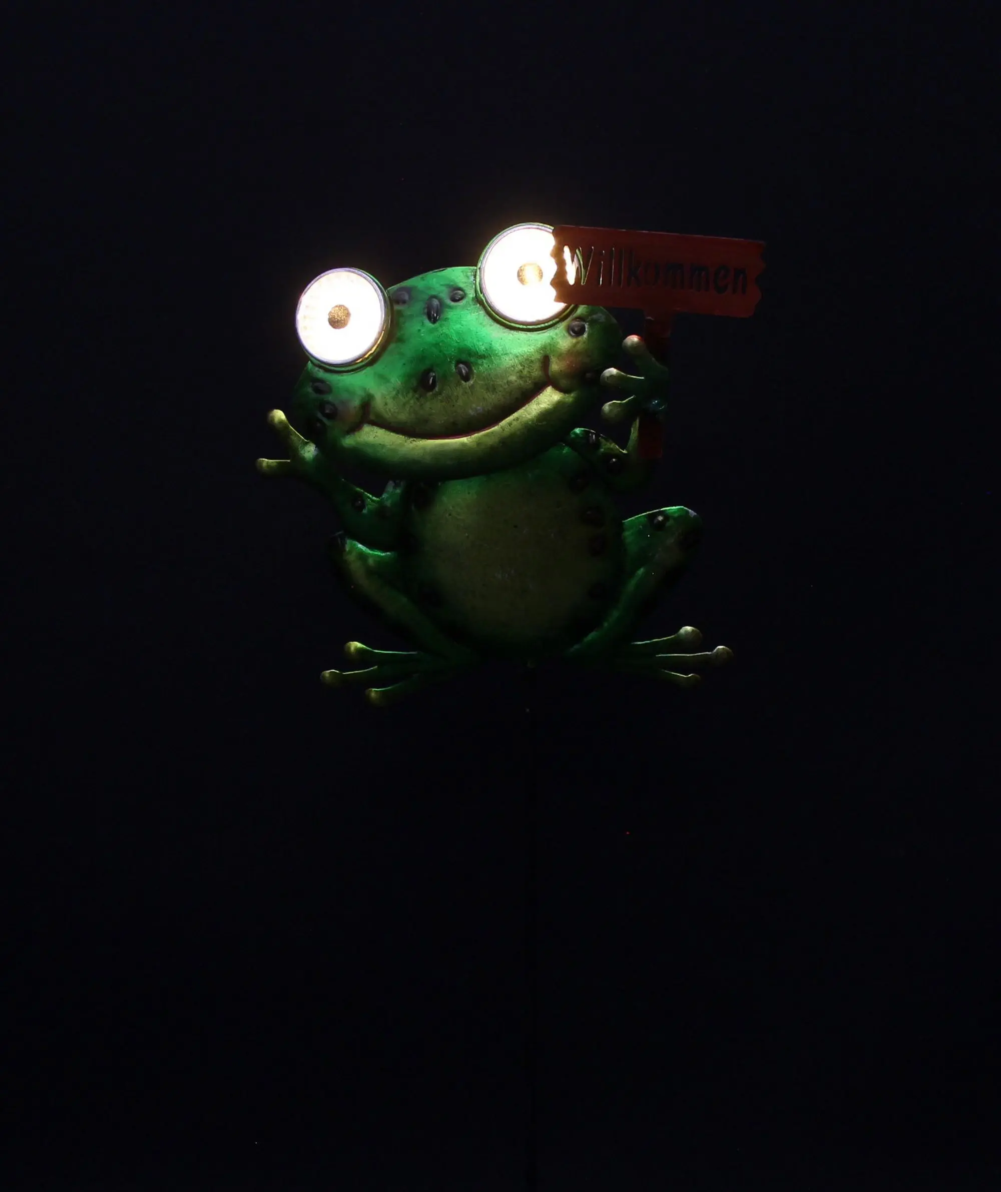 LED-Solarstecker "Crazy Frog"  im Frank Flechtwaren Online Shop für Solar-Beleuchtung kaufen