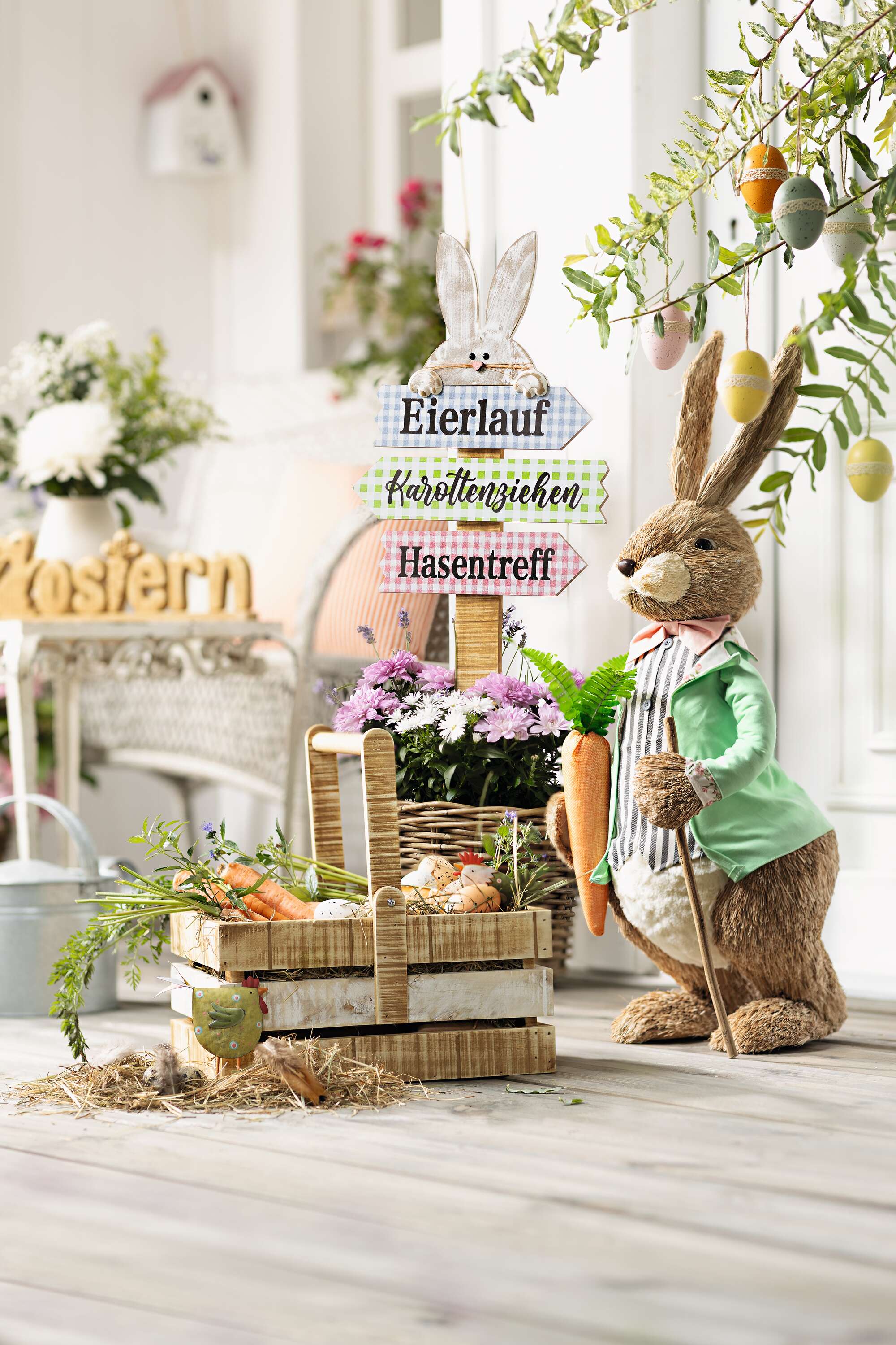 Figur "Herr Hase"  im Frank Flechtwaren Online Shop für Hasen &amp; Co kaufen