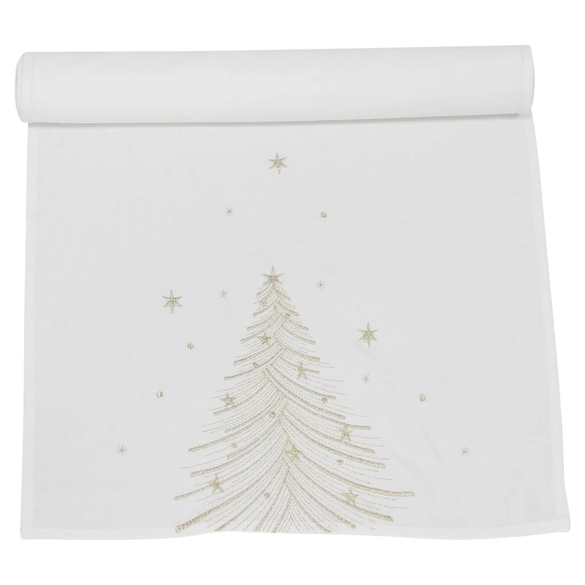 Tischläufer "Golden Christmas"  im Frank Flechtwaren Online Shop für Weihnachtliche Tischwäsche kaufen