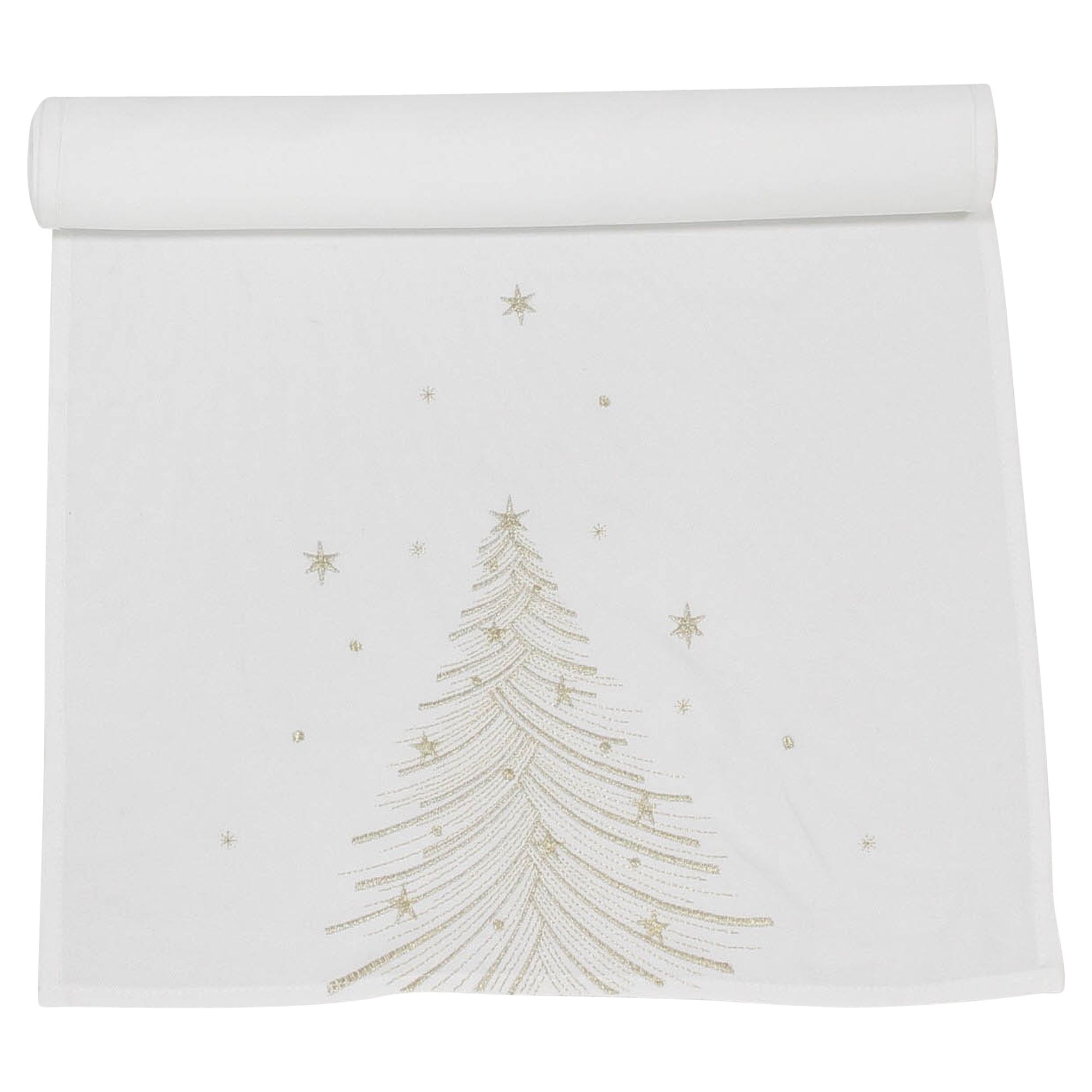 Tischläufer "Golden Christmas"  im Frank Flechtwaren Online Shop für Weihnachtliche Tischwäsche kaufen