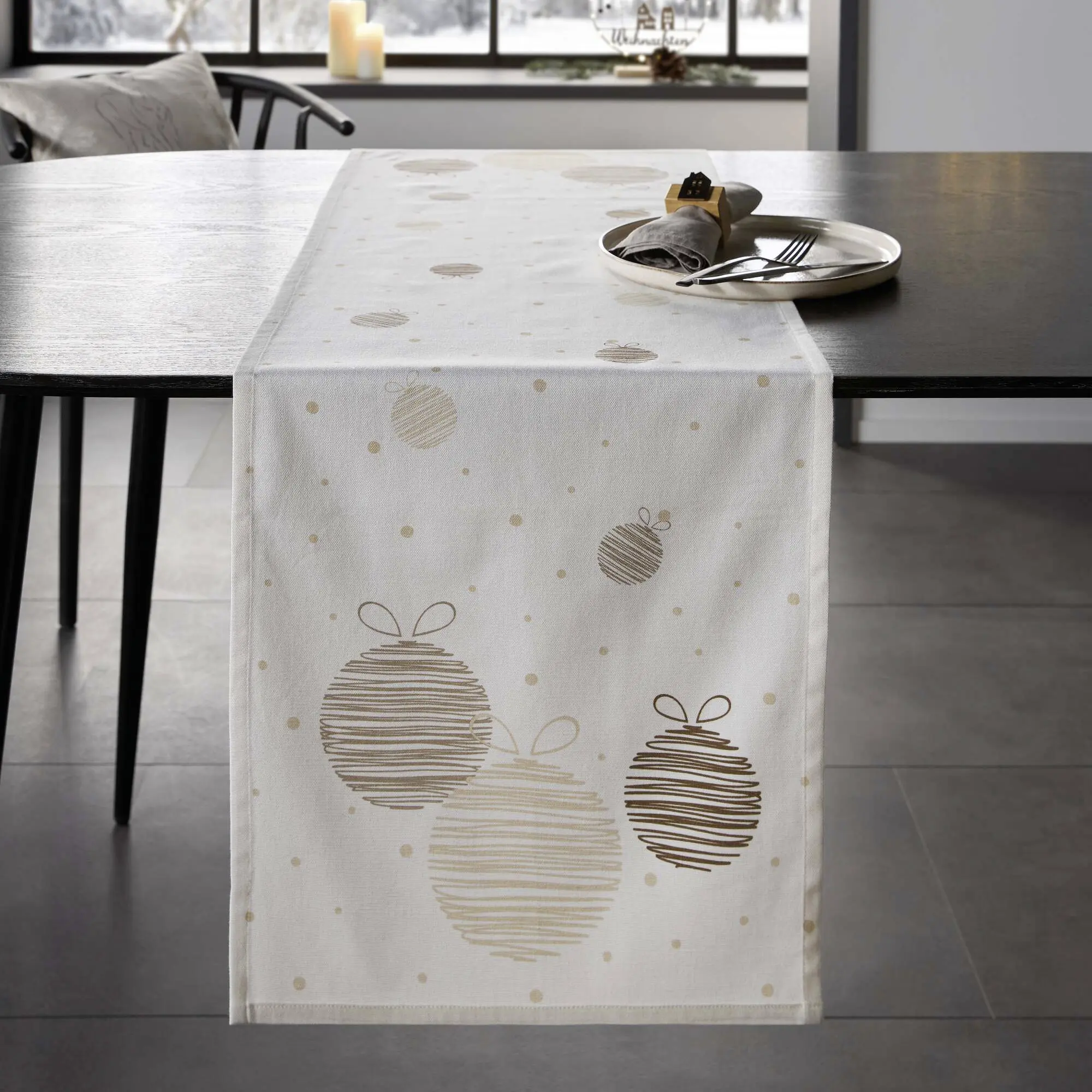 Tischläufer "Christbaumkugeln"  im Frank Flechtwaren Online Shop kaufen