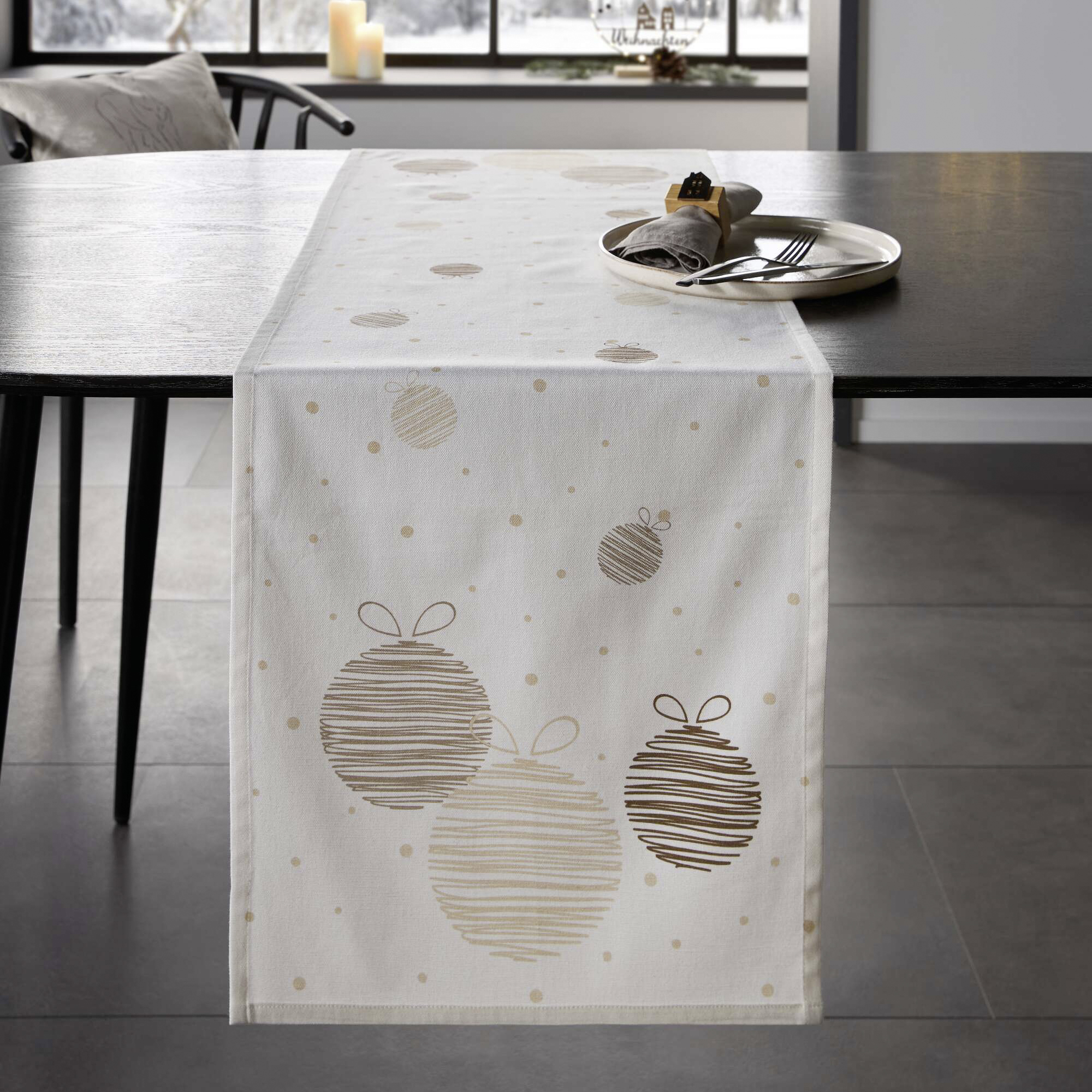 Tischläufer "Christbaumkugeln"  im Frank Flechtwaren Online Shop kaufen