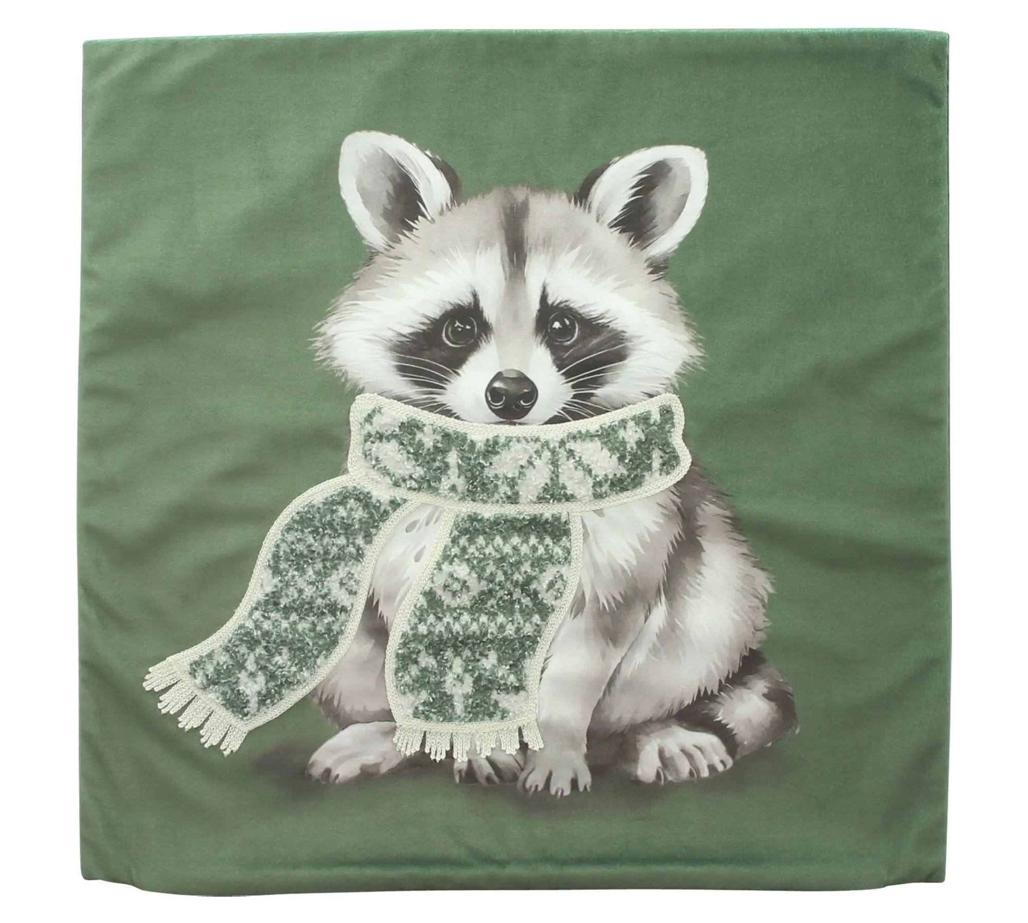 Kissenhülle "Waschbärchen"  im Frank Flechtwaren Online Shop für Weihnachtliche Kissen &amp; Kissenhüllen kaufen