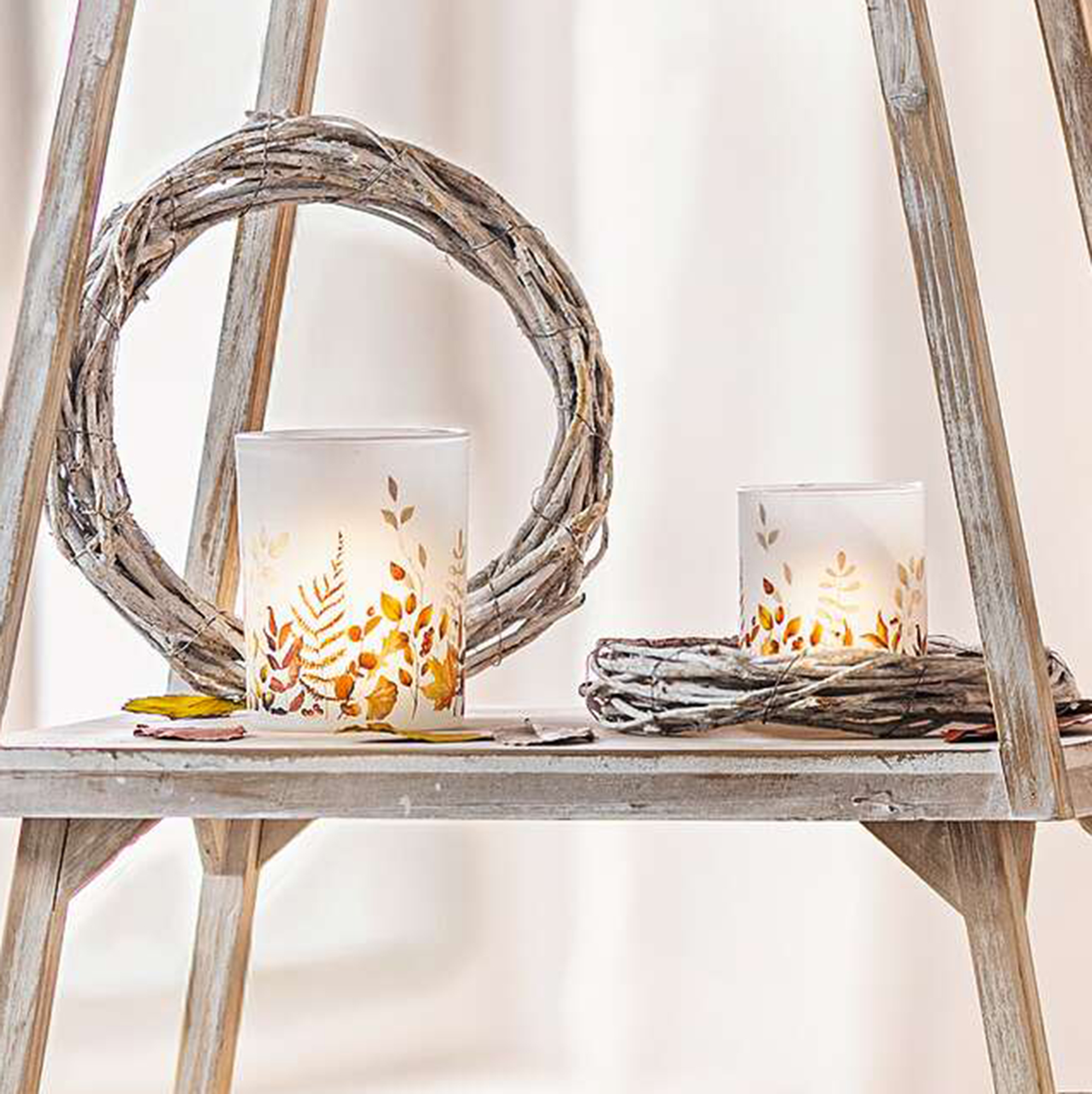 Windlicht "Herbst", 2er Set  im Frank Flechtwaren Online Shop für Titelserie Herbst/Winter kaufen