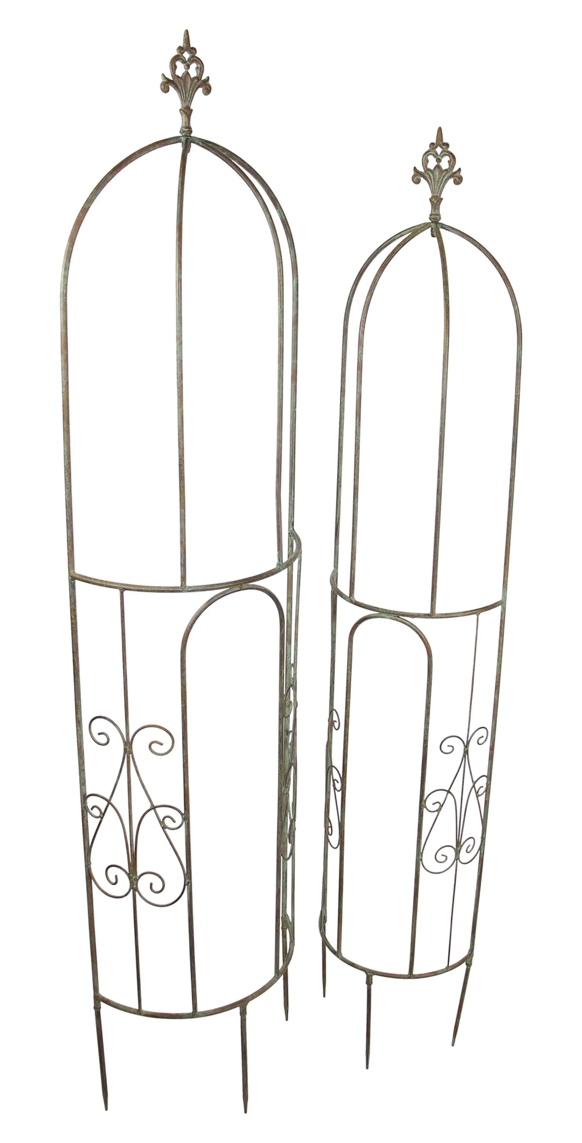 Rankturm "Lilie", 2er Set, halbrund im Frank Flechtwaren Online Shop für Gartenstecker kaufen Rankturm "Lilie", 2er Set, halbrund im Frank Flechtwaren Online Shop für Gartenstecker kaufen