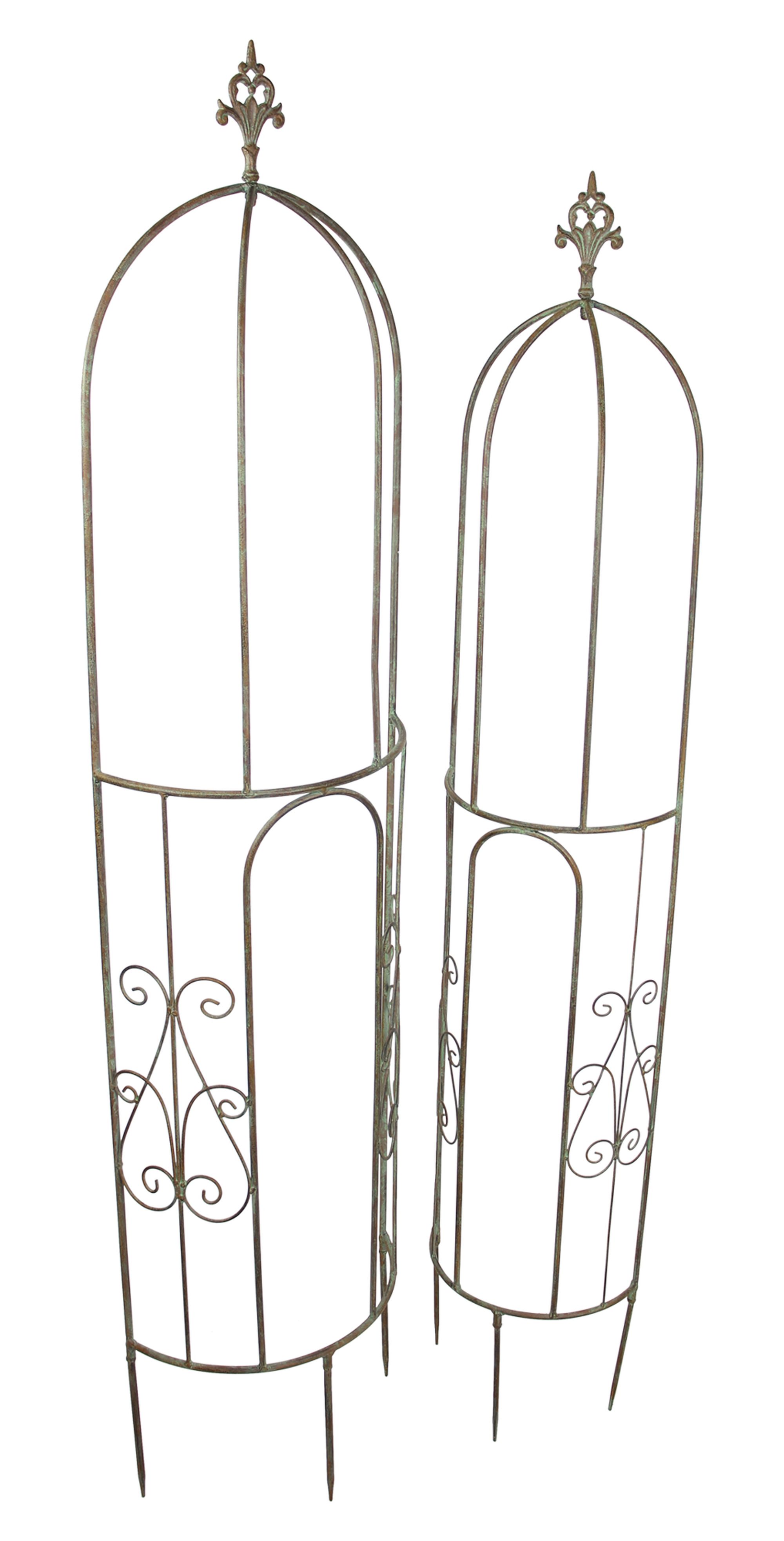 Rankturm "Lilie", 2er Set, halbrund im Frank Flechtwaren Online Shop für Gartenstecker kaufen Rankturm "Lilie", 2er Set, halbrund im Frank Flechtwaren Online Shop für Gartenstecker kaufen