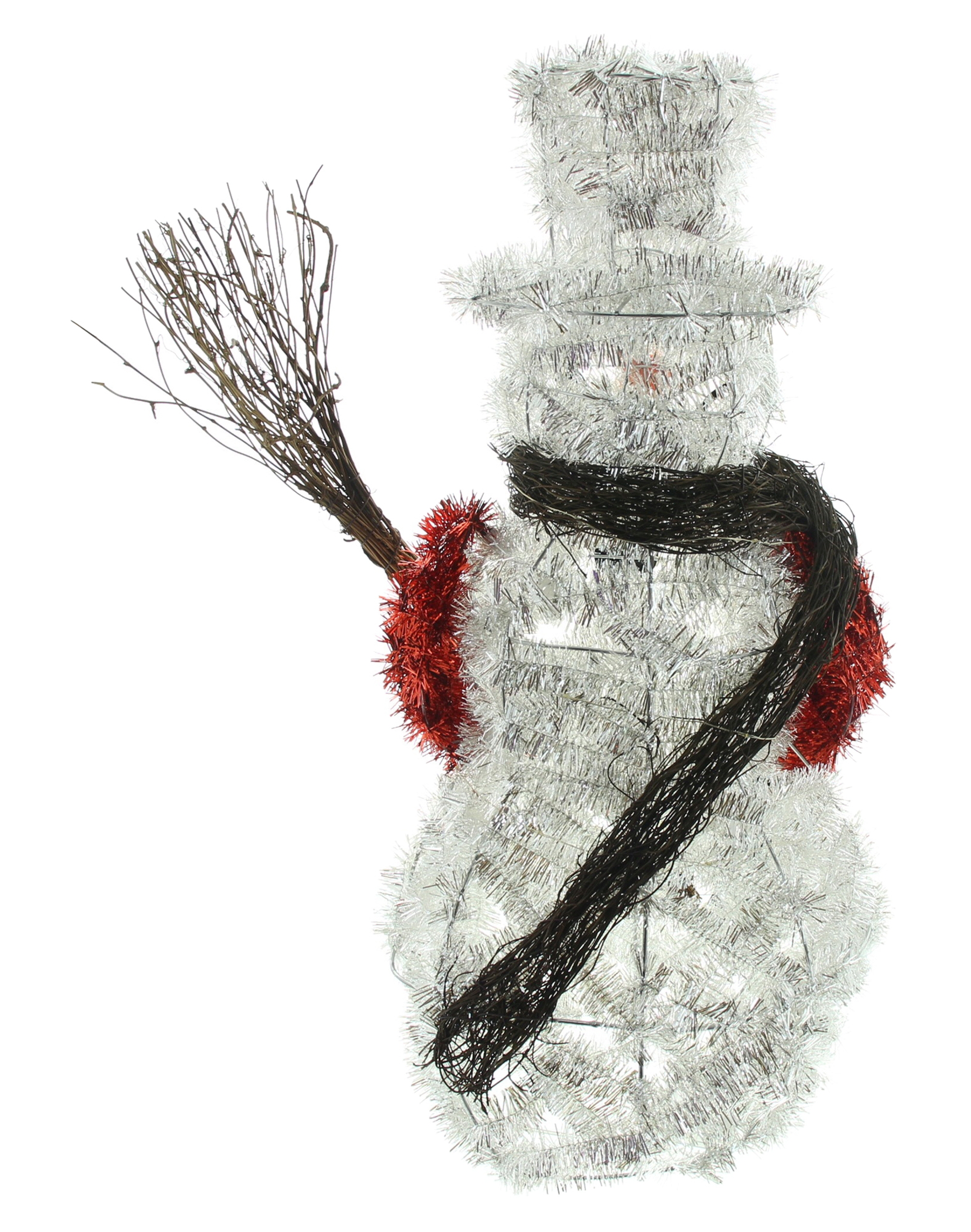 LED-Schneemann "Silberglimmer"  im Frank Flechtwaren Online Shop für Weihnachtsmänner kaufen