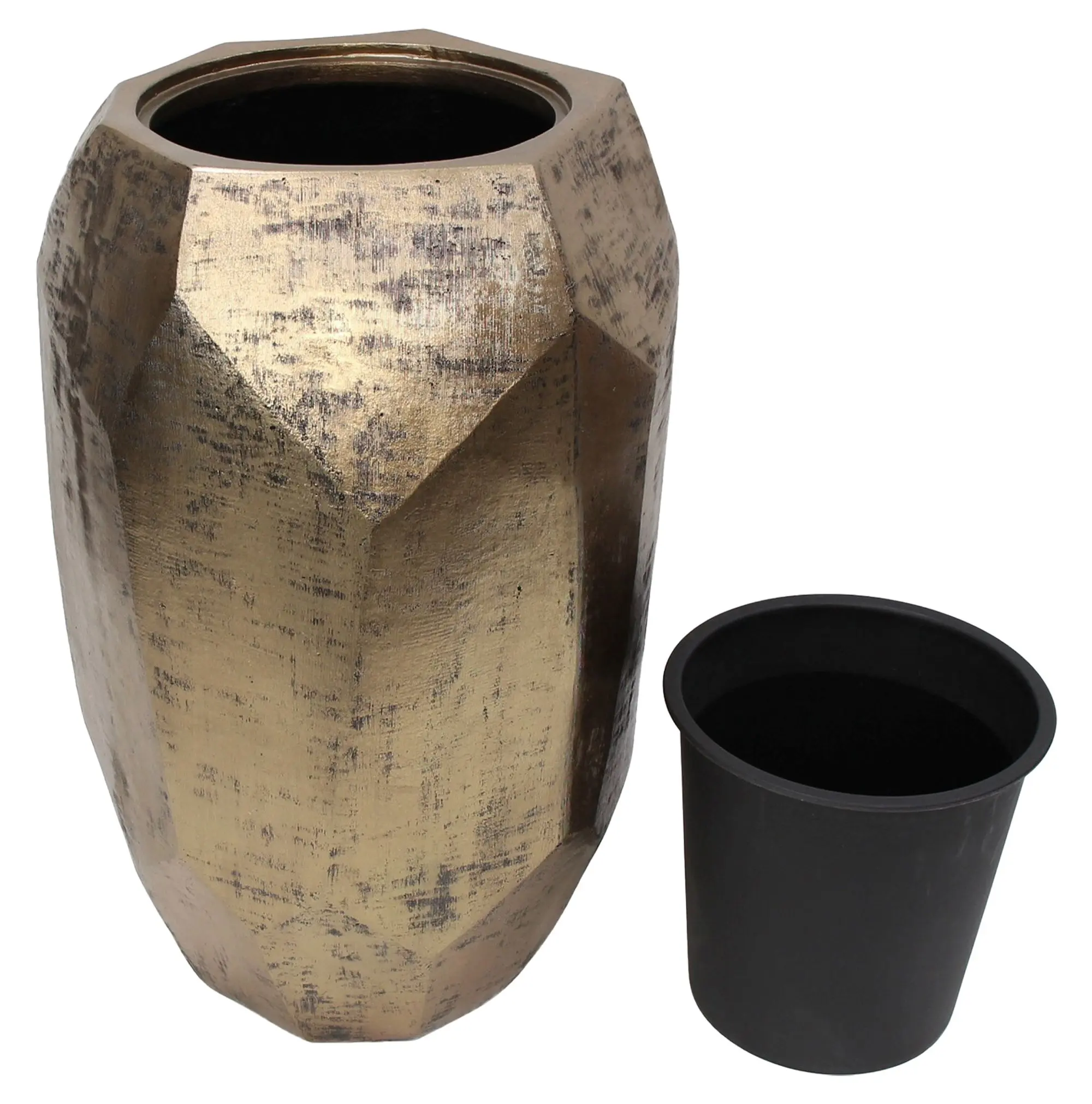 Übertopf "Shades of Gold"  im Frank Flechtwaren Online Shop für Übertöpfe kaufen
