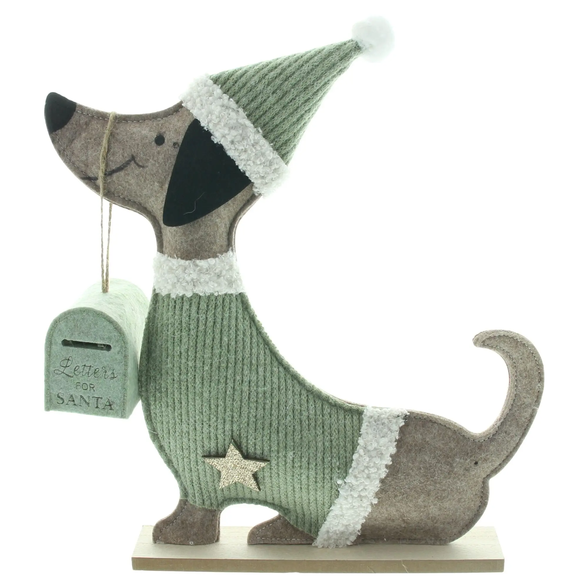 Deko-Figur "Dackel mit LED-Postbox", 2tlg.  im Frank Flechtwaren Online Shop für Auf den Dackel gekommen kaufen