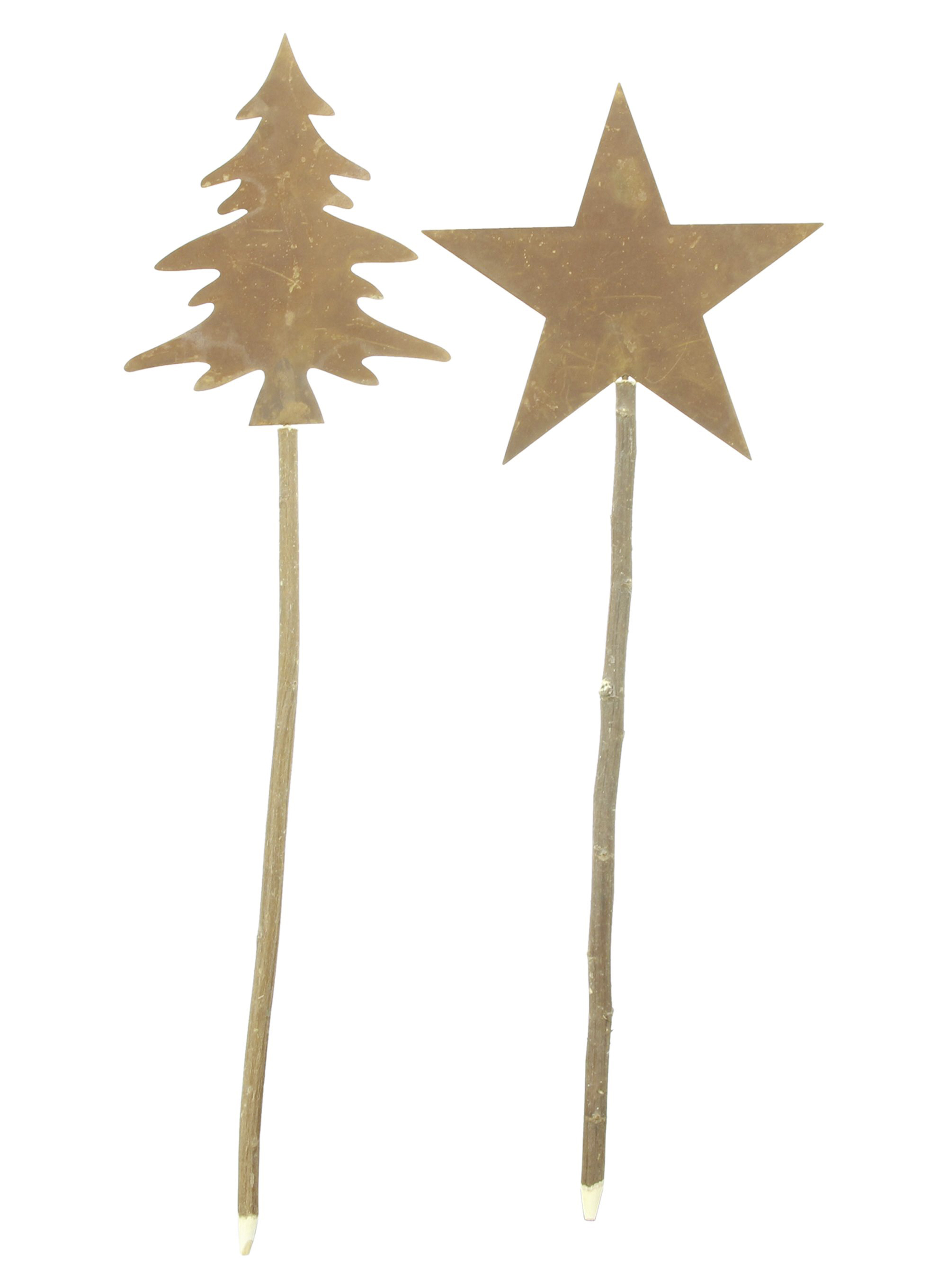 Stecker "Tanne &amp; Stern", 2er Set  im Frank Flechtwaren Online Shop für Weihnachten kaufen