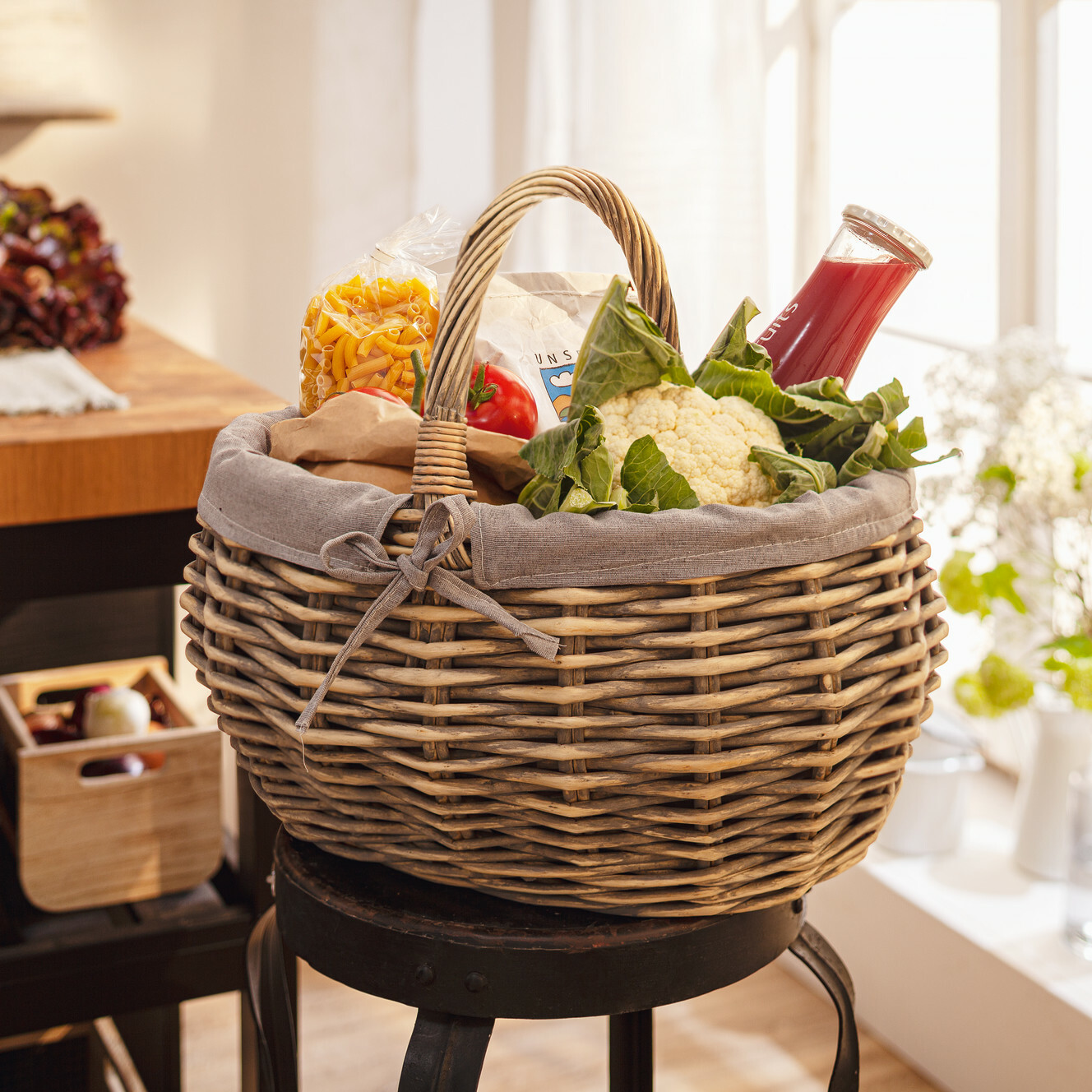 Einkaufskorb "Shabby-Charme"  im Frank Flechtwaren Online Shop kaufen