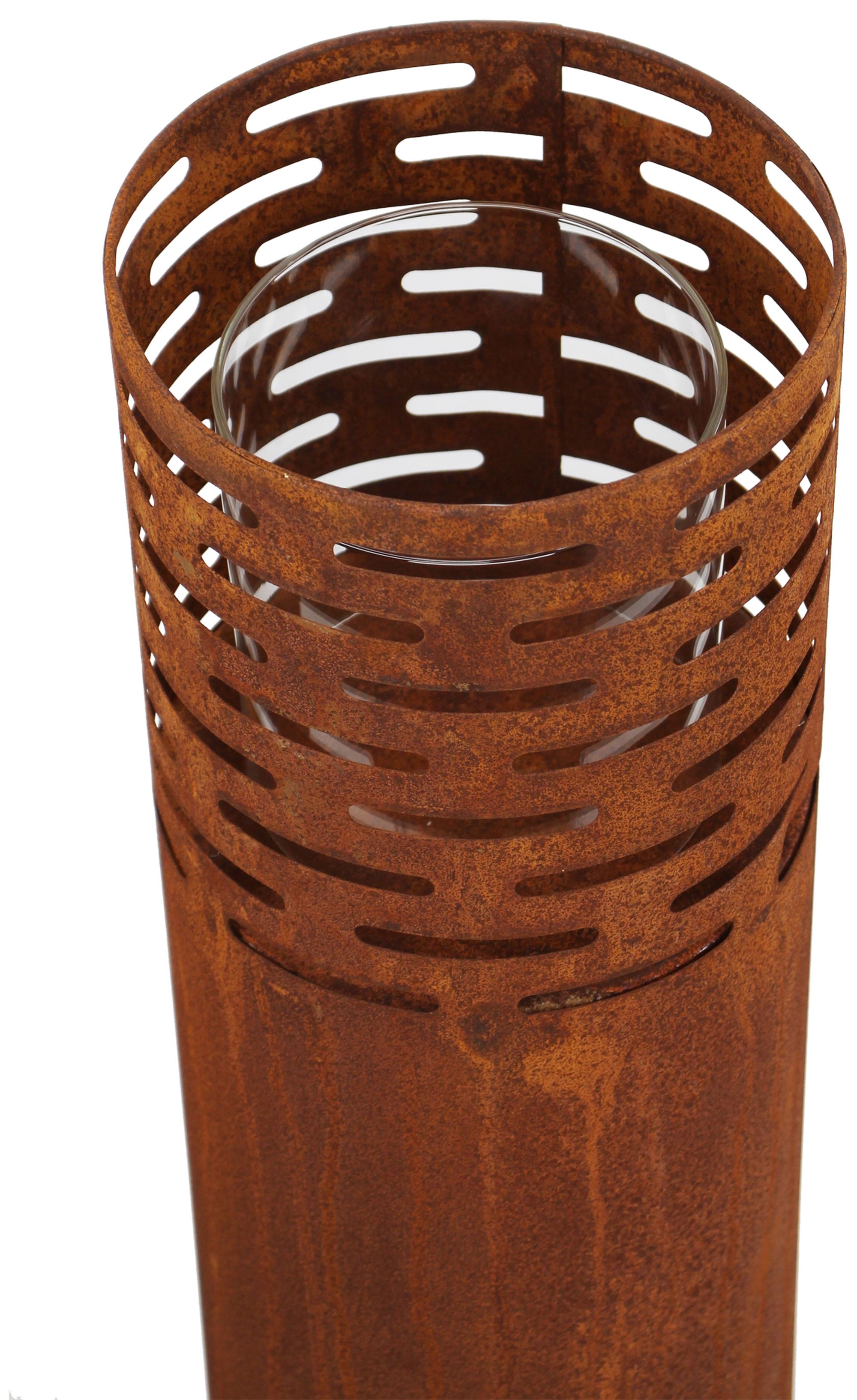 Windlicht "Rost-Säule", 2er Set im Frank Flechtwaren Online Shop für Ostern kaufen Windlicht "Rost-Säule", 2er Set im Frank Flechtwaren Online Shop für Ostern kaufen