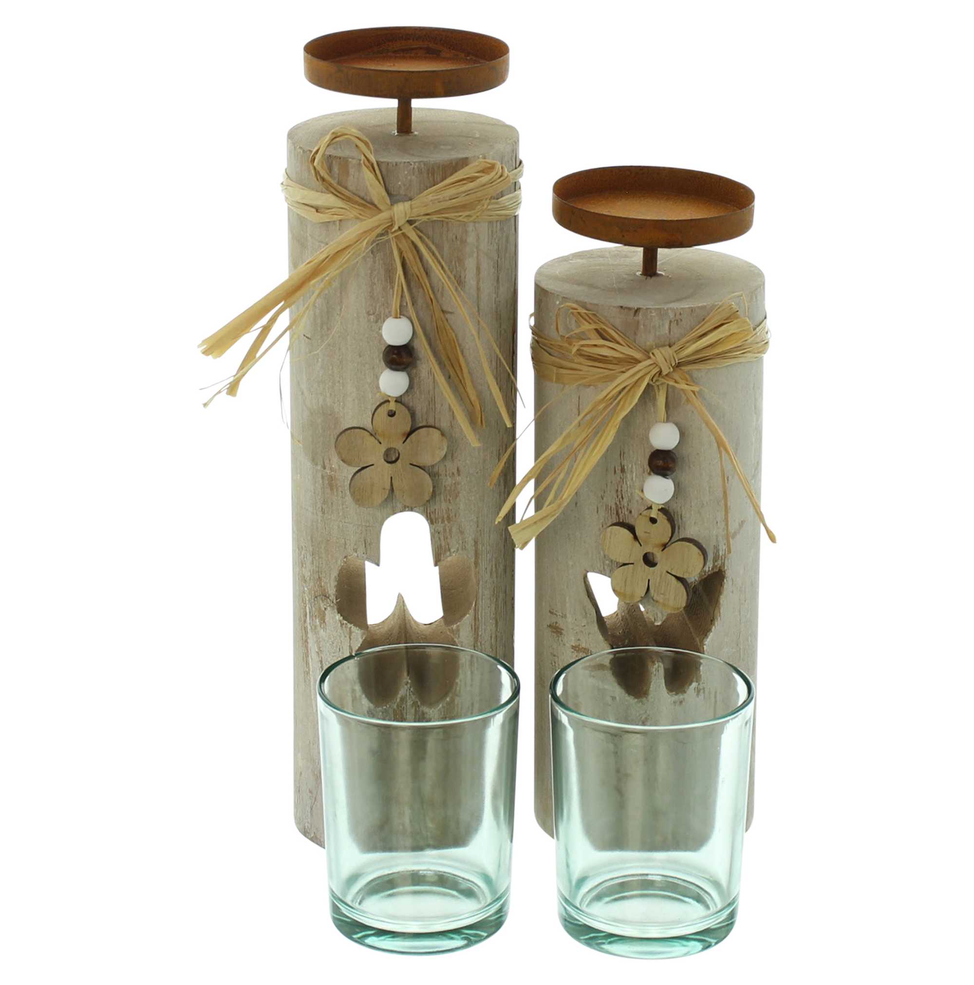 Windlicht "Blüten", 2er Set im Frank Flechtwaren Online Shop für Ostern kaufen Windlicht "Blüten", 2er Set im Frank Flechtwaren Online Shop für Ostern kaufen