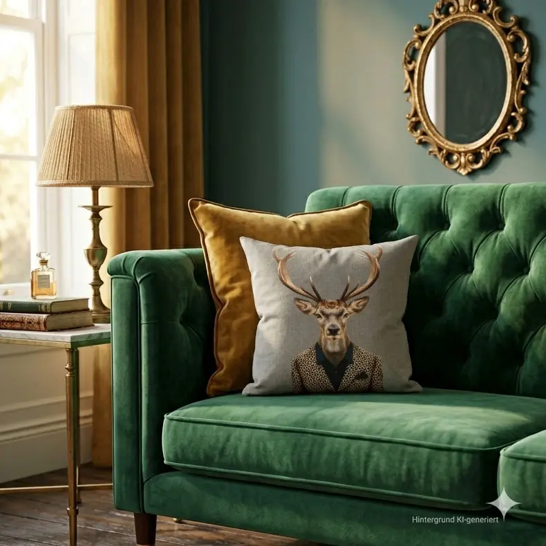 Kissenhülle "Leo Hirsch"  im Frank Flechtwaren Online Shop für Animal Print kaufen