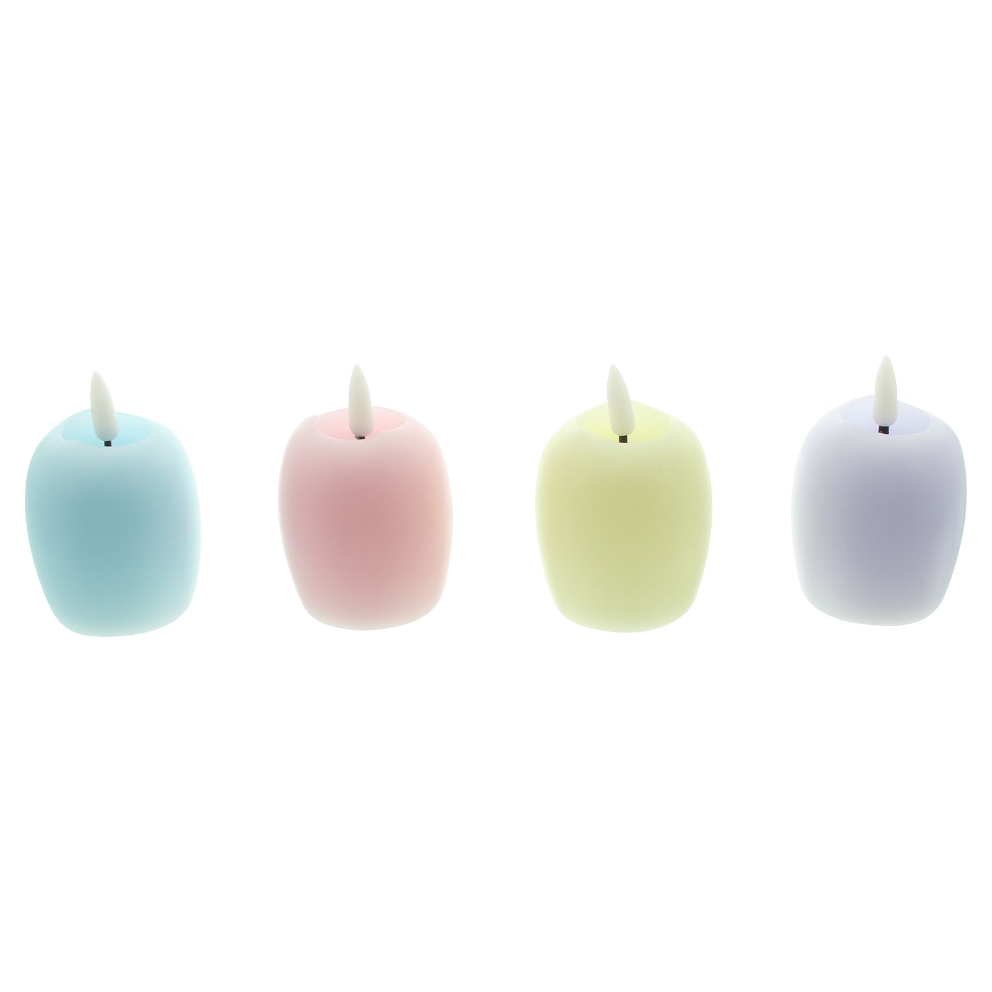 LED-Kerze "Pastell-Ei", 4er Set  im Frank Flechtwaren Online Shop für Ostern kaufen