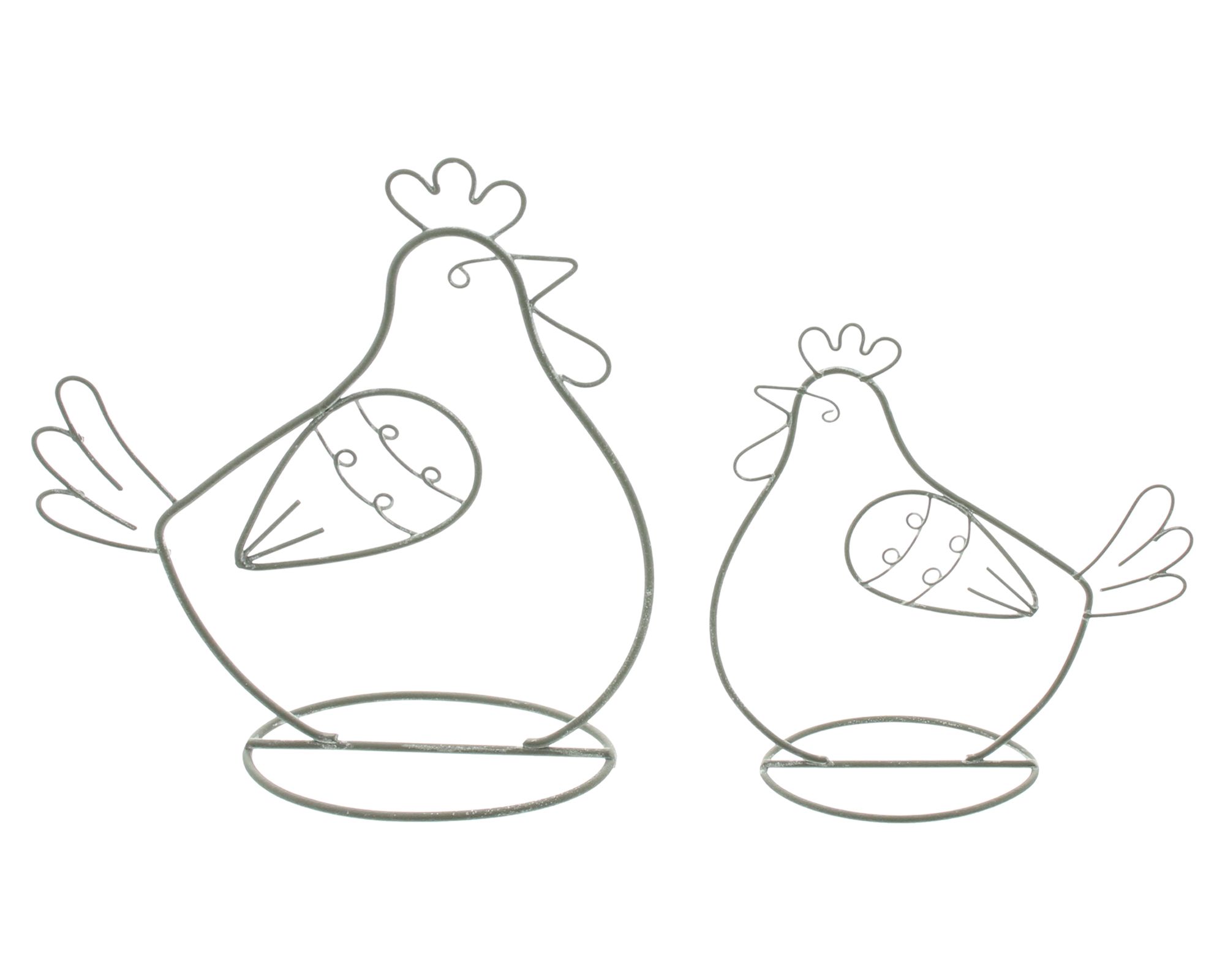 Metalldeko "Huhn", 2er Set im Frank Flechtwaren Online Shop für Ostern kaufen Metalldeko "Huhn", 2er Set im Frank Flechtwaren Online Shop für Ostern kaufen