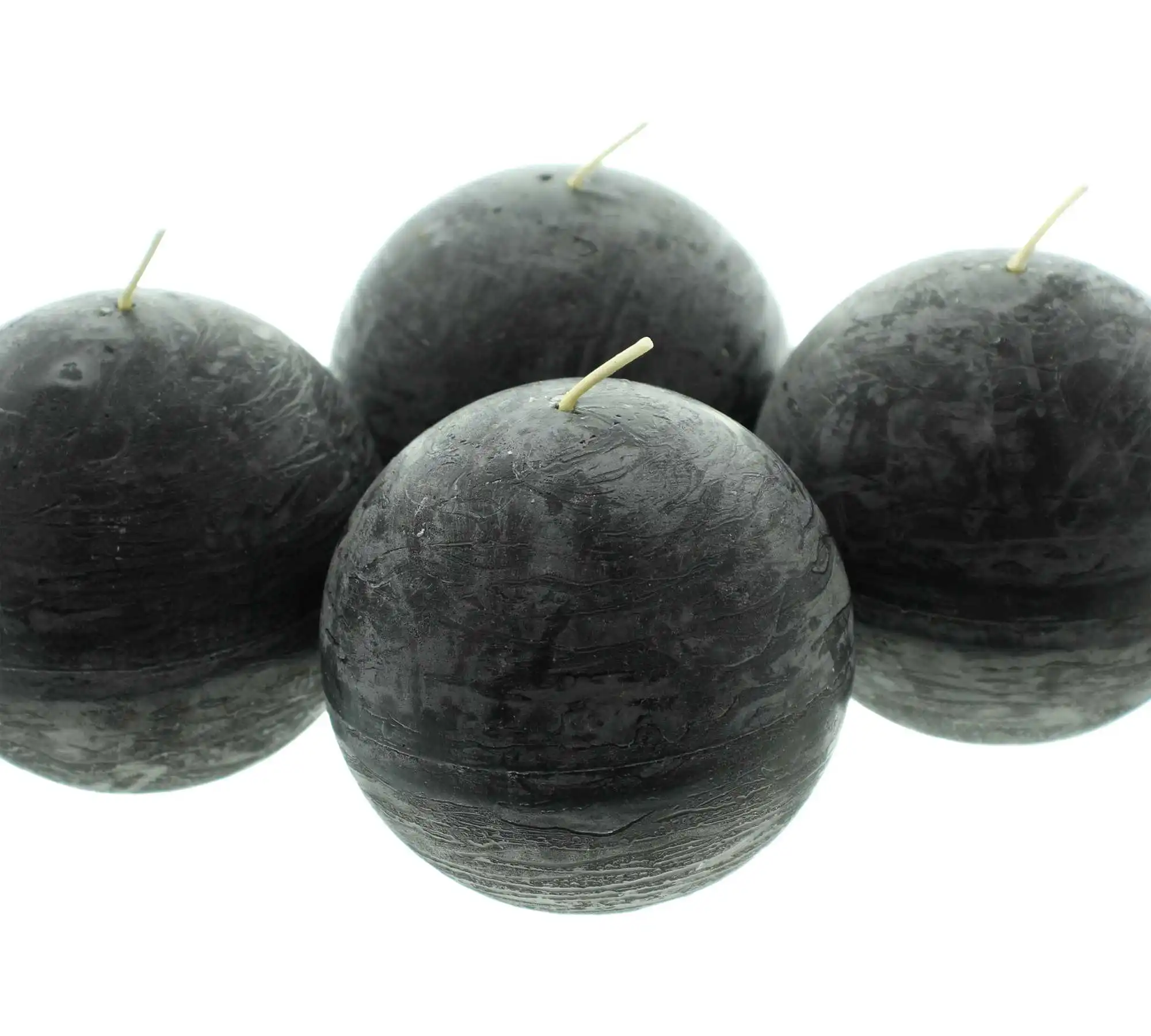 Kugelkerze "Black", 4er Set  im Frank Flechtwaren Online Shop für Ostern kaufen