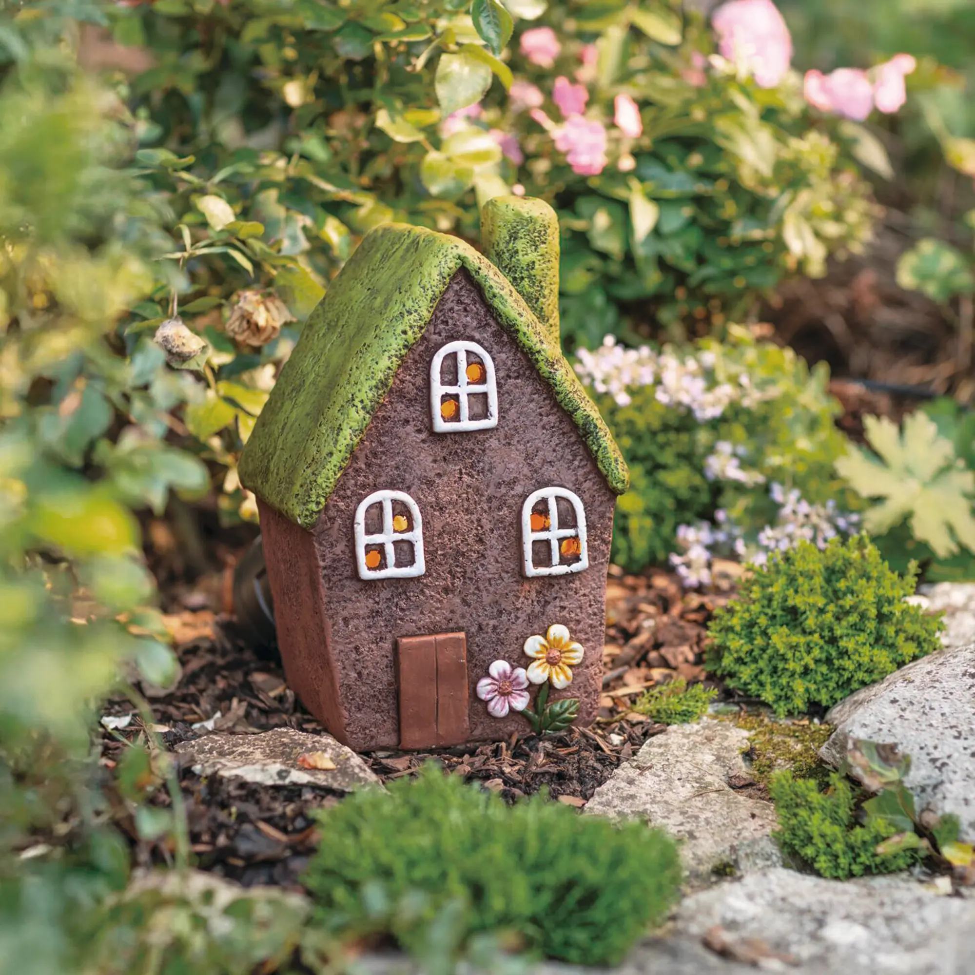 Windlicht "Blumenhäuschen"  im Frank Flechtwaren Online Shop kaufen