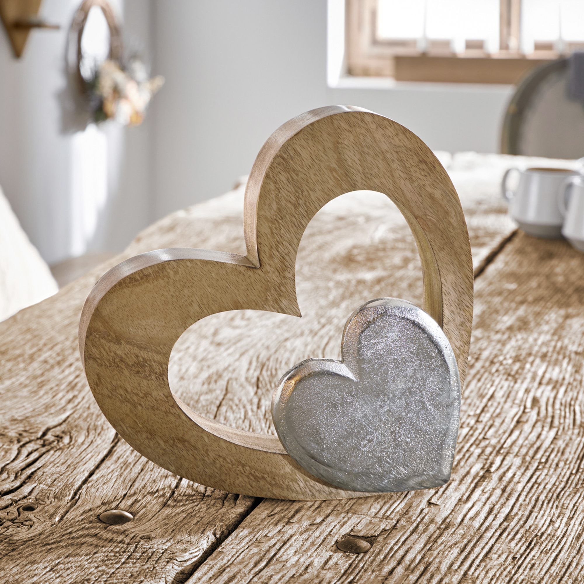 Holzdeko "Herz"  im Frank Flechtwaren Online Shop kaufen