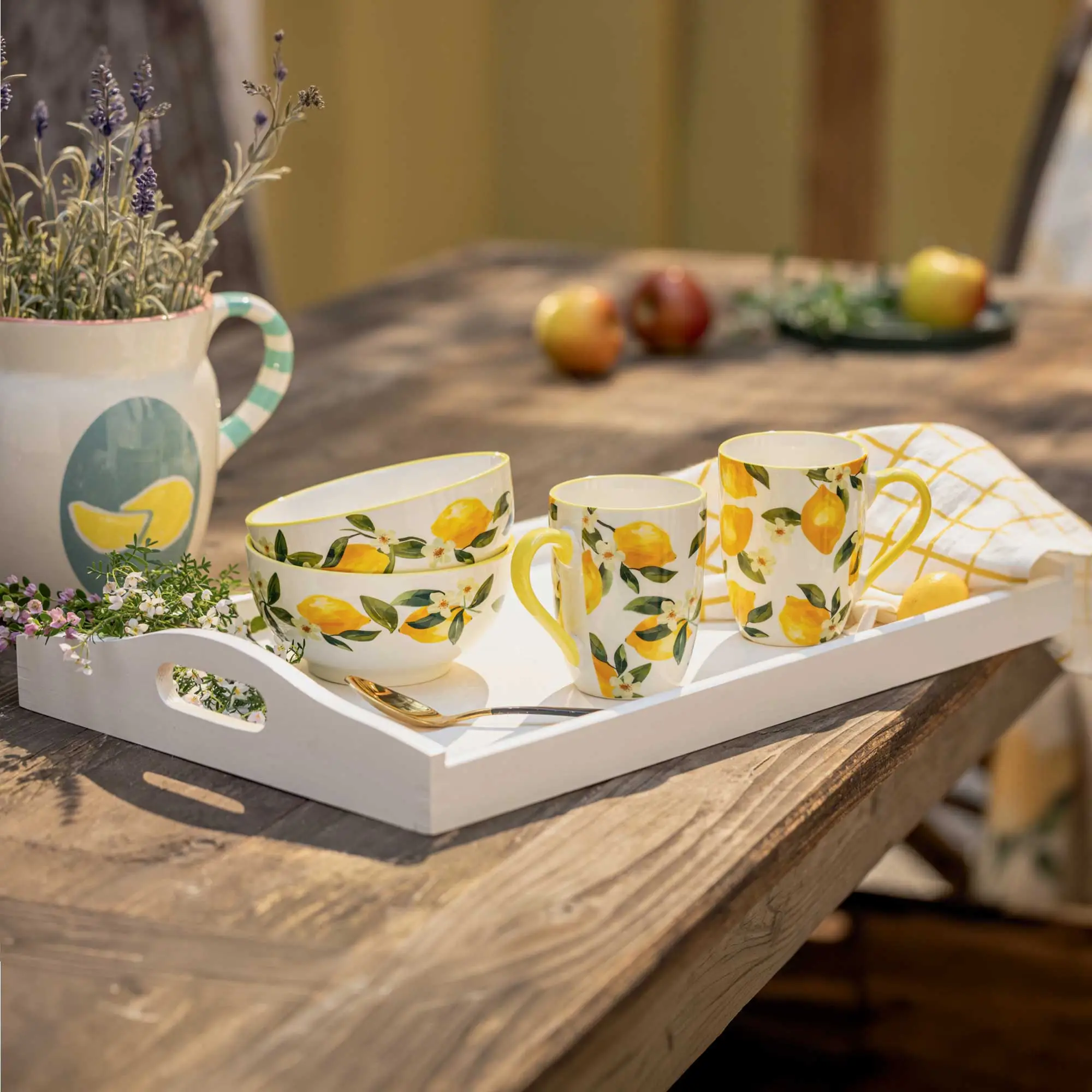 Tablett "Simply White"  im Frank Flechtwaren Online Shop kaufen