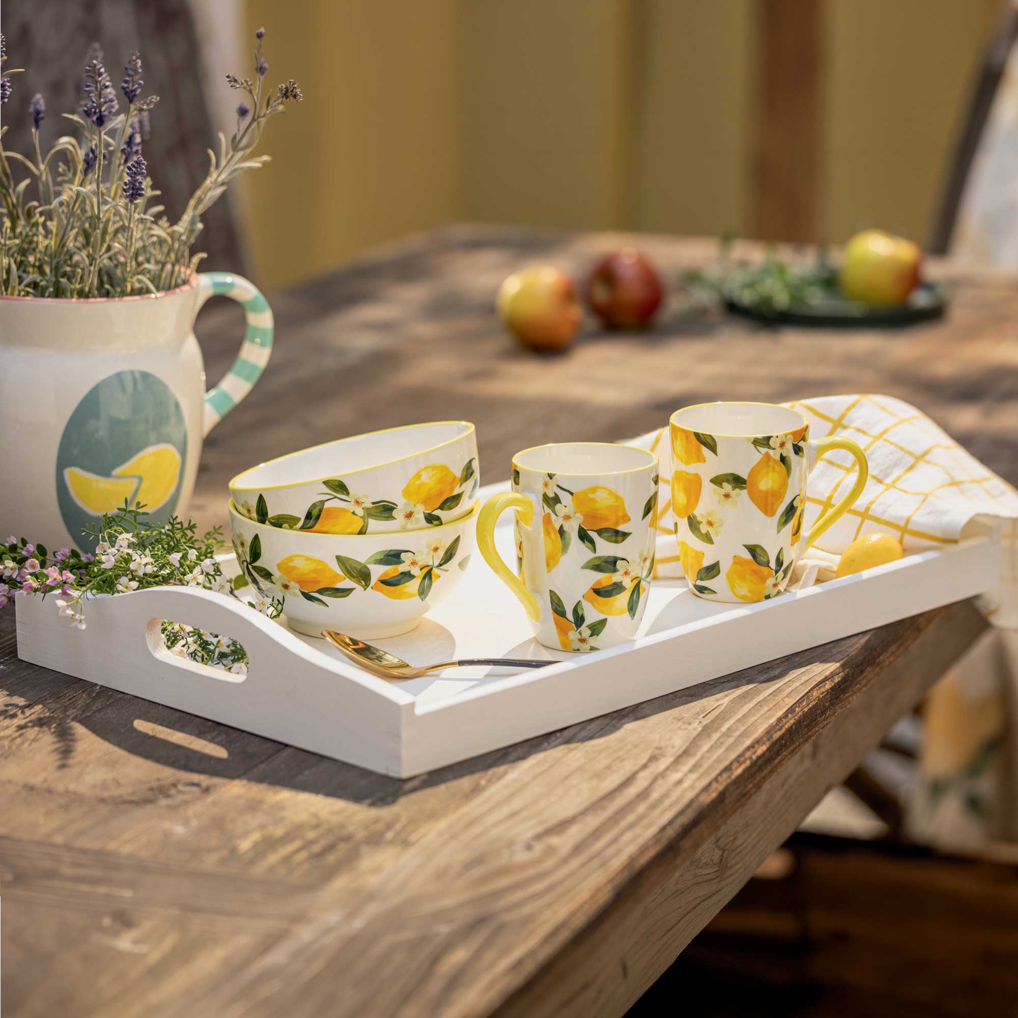 Tablett "Simply White"  im Frank Flechtwaren Online Shop kaufen