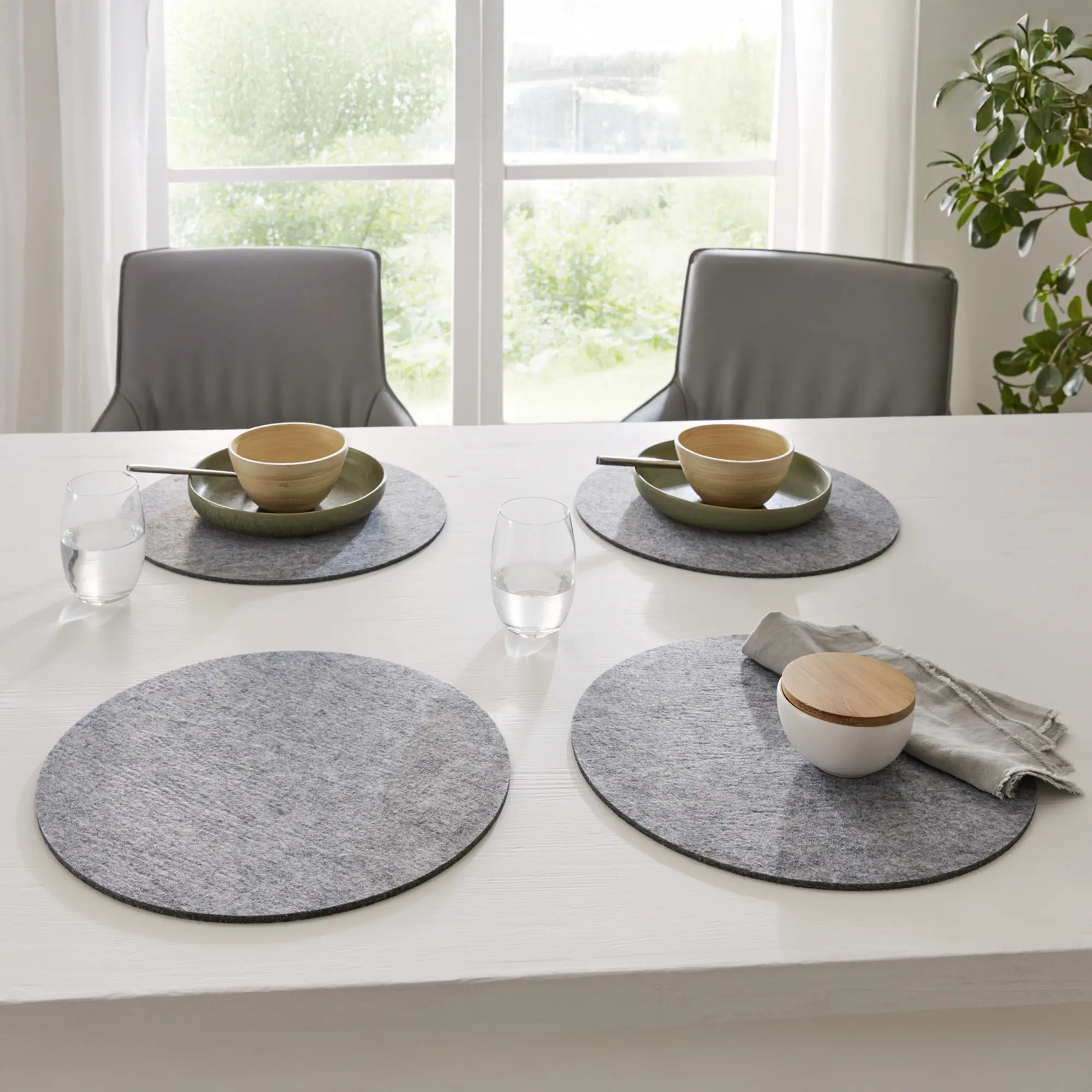 Platzmatte "Grey", 4er Set  im Frank Flechtwaren Online Shop kaufen