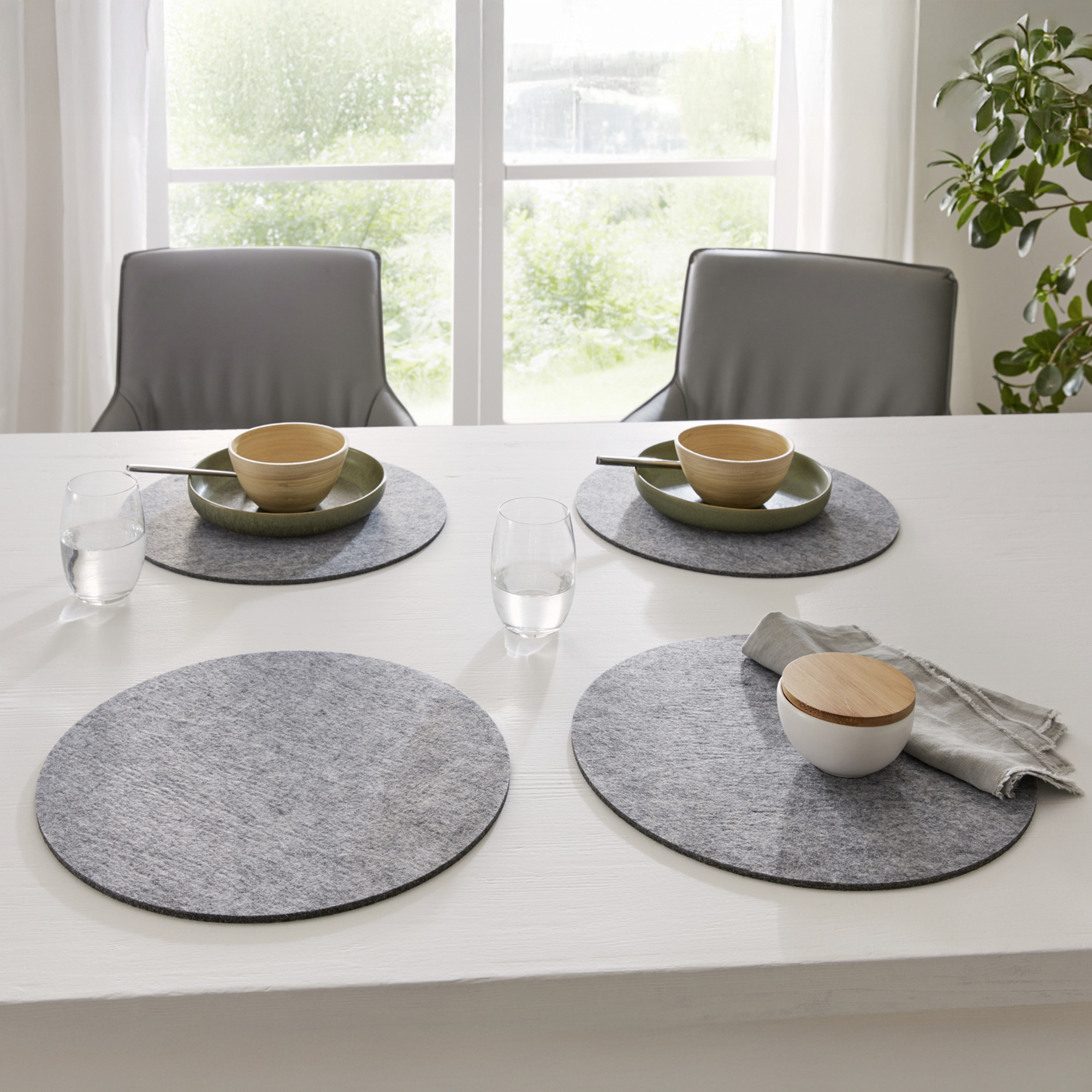 Platzmatte "Grey", 4er Set  im Frank Flechtwaren Online Shop kaufen