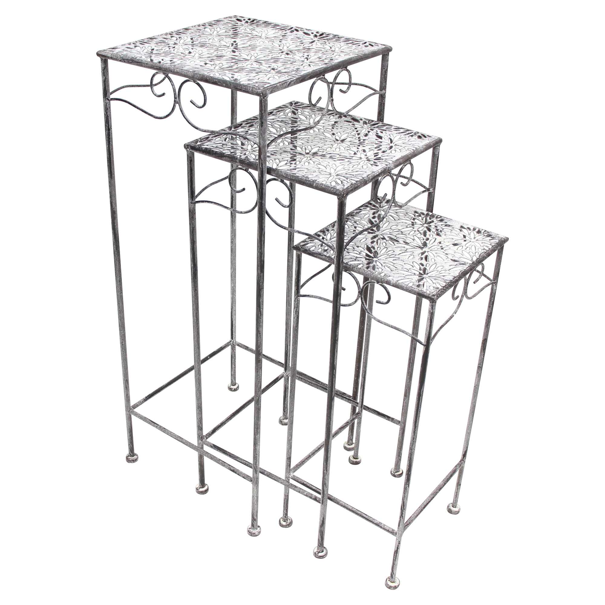 Beistelltisch "Flowers", 3er Set im Frank Flechtwaren Online Shop für Hocker kaufen Beistelltisch "Flowers", 3er Set im Frank Flechtwaren Online Shop für Hocker kaufen