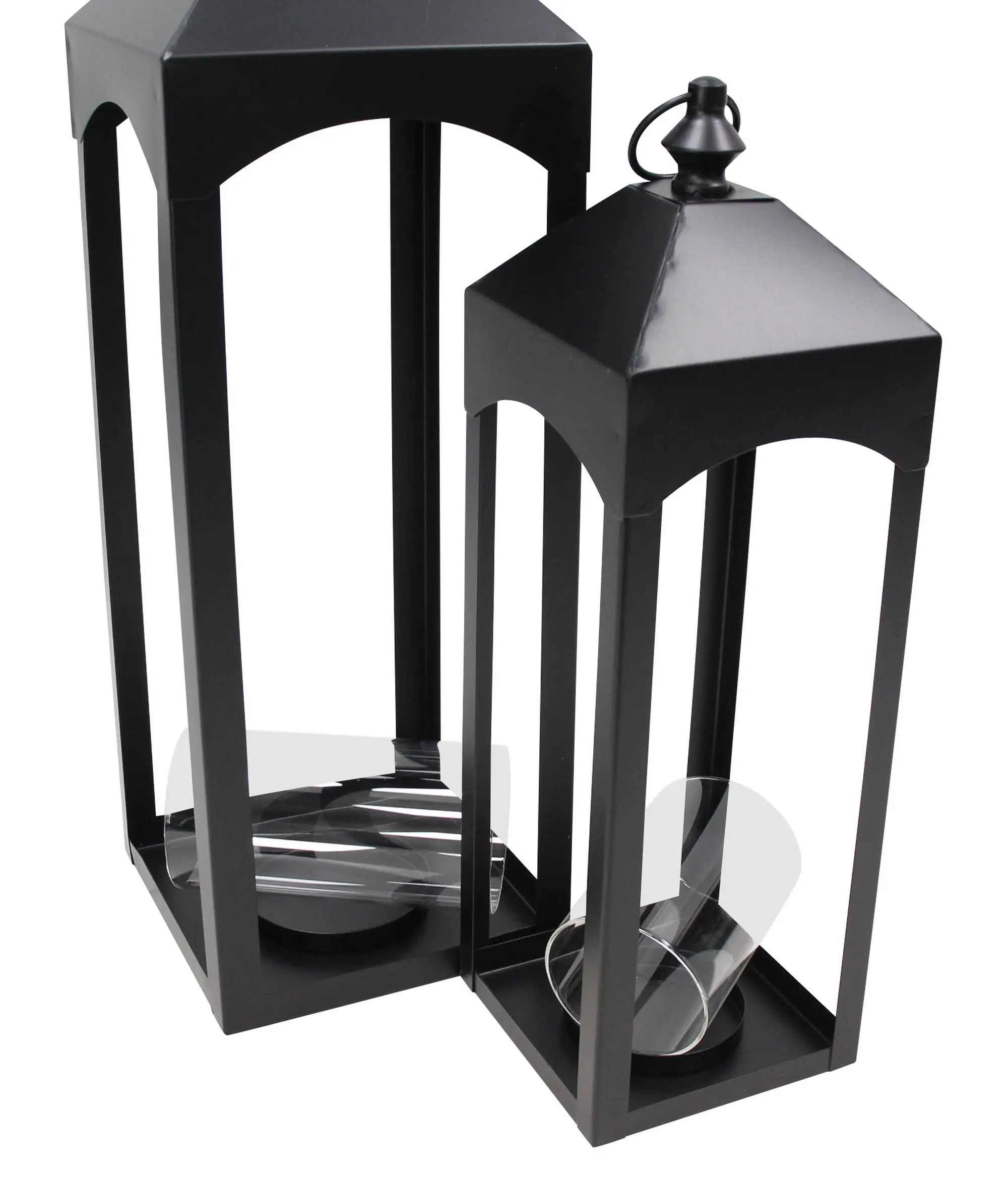 Laterne "Black", 2er Set  im Frank Flechtwaren Online Shop für Laternen kaufen