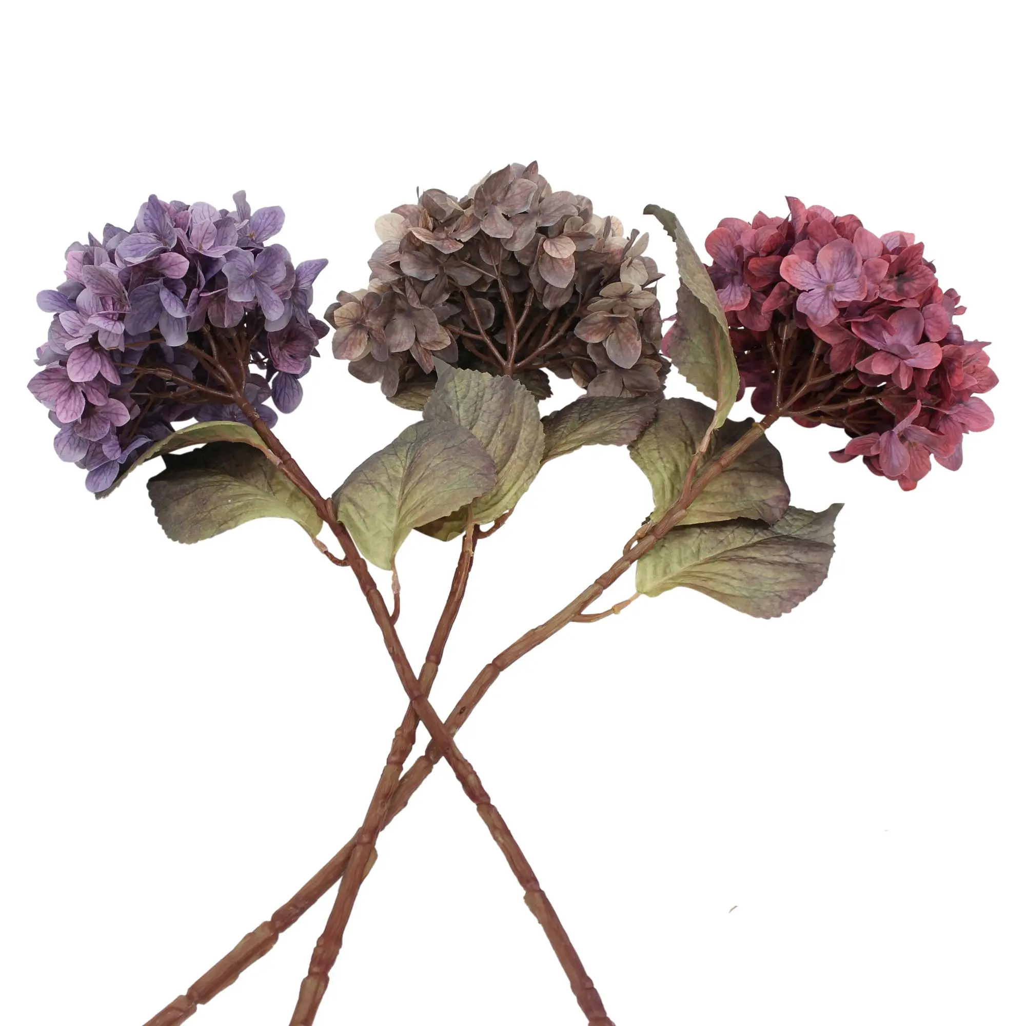 Kunstblume "Hortensien", 3er Set  im Frank Flechtwaren Online Shop für Nostalgischer Herbstgarten kaufen