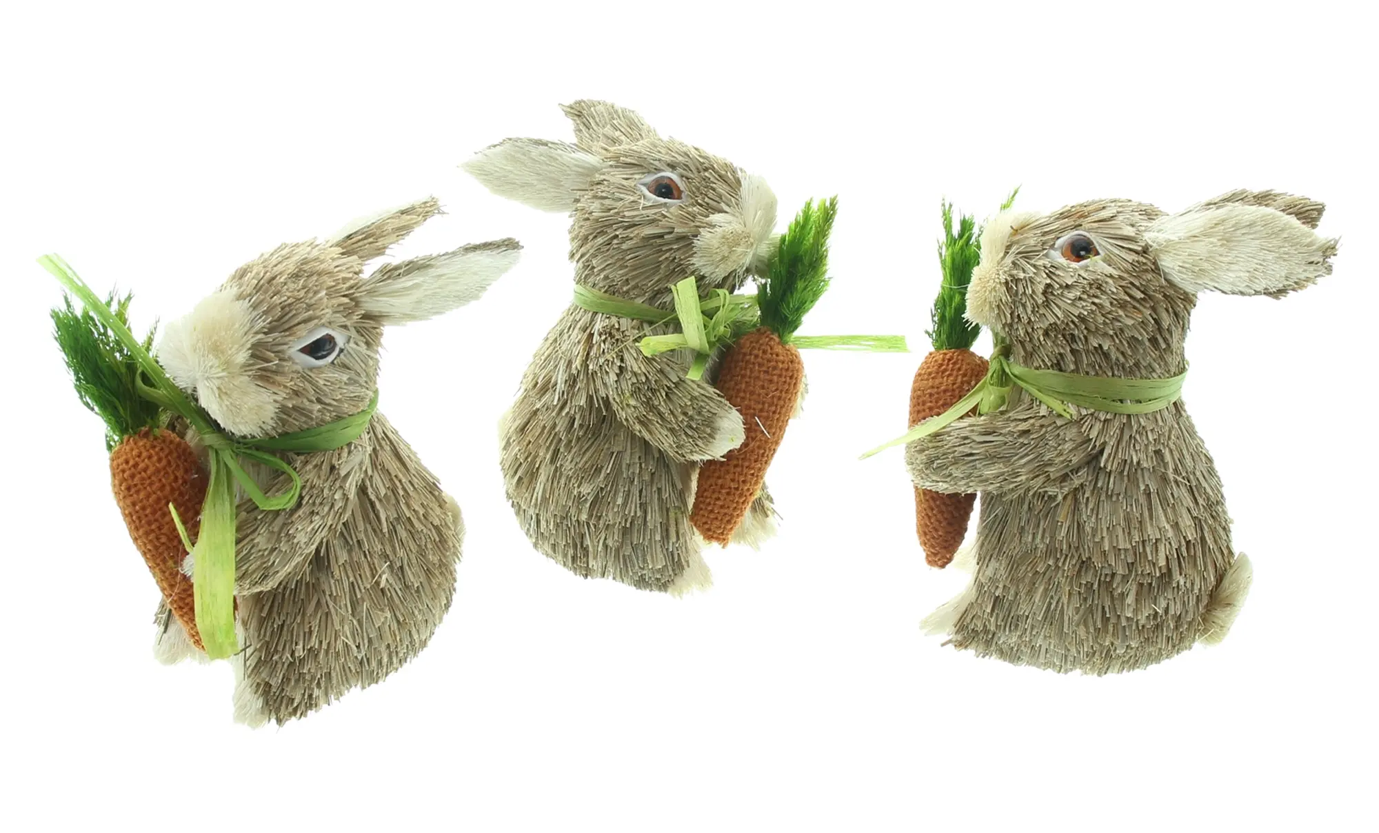 Figur "Häschen mit Karotte", 3er Set  im Frank Flechtwaren Online Shop für Hasen &amp; Co kaufen