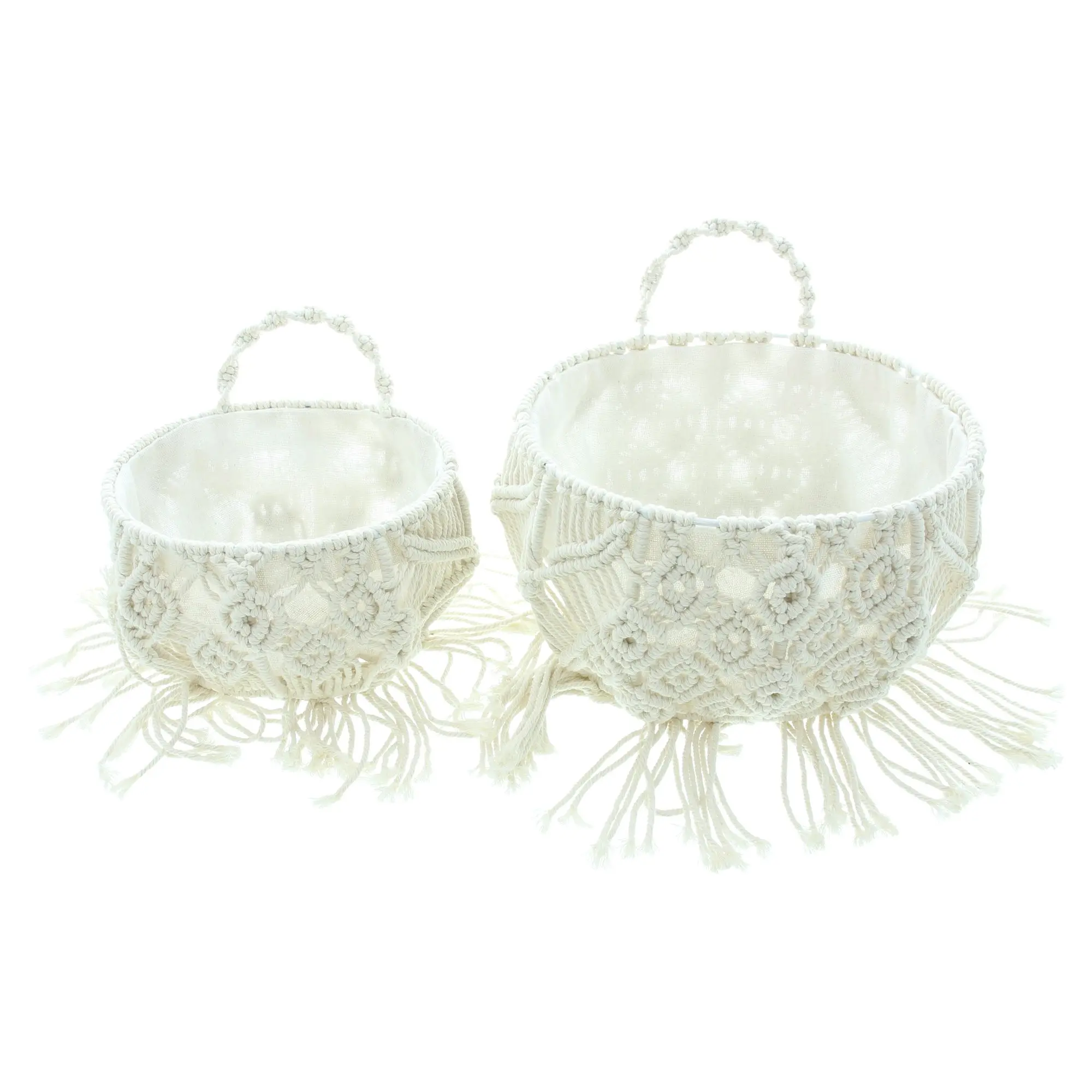 Wandkorb "Makramee", 2er Set im Frank Flechtwaren Online Shop für Lässiger Look kaufen Wandkorb "Makramee", 2er Set im Frank Flechtwaren Online Shop für Lässiger Look kaufen