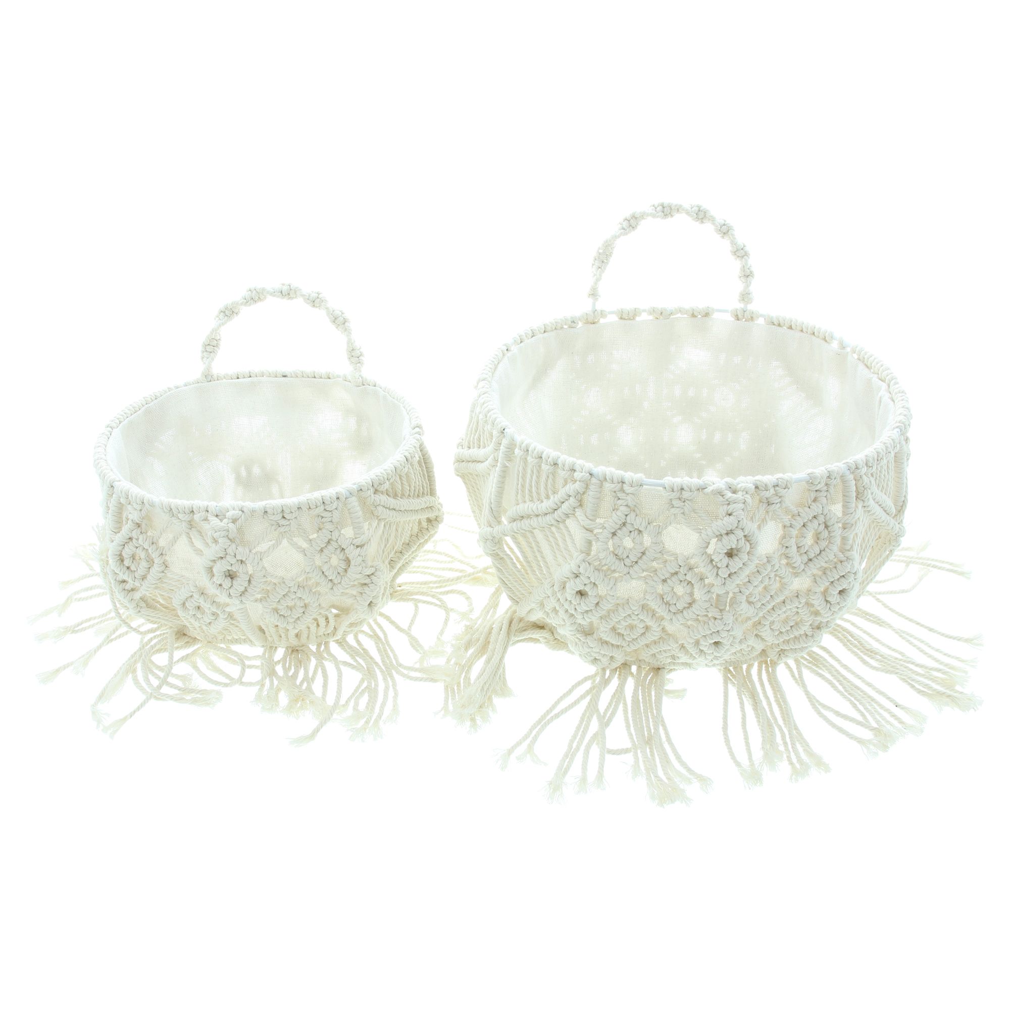 Wandkorb "Makramee", 2er Set  im Frank Flechtwaren Online Shop für Lässiger Look kaufen