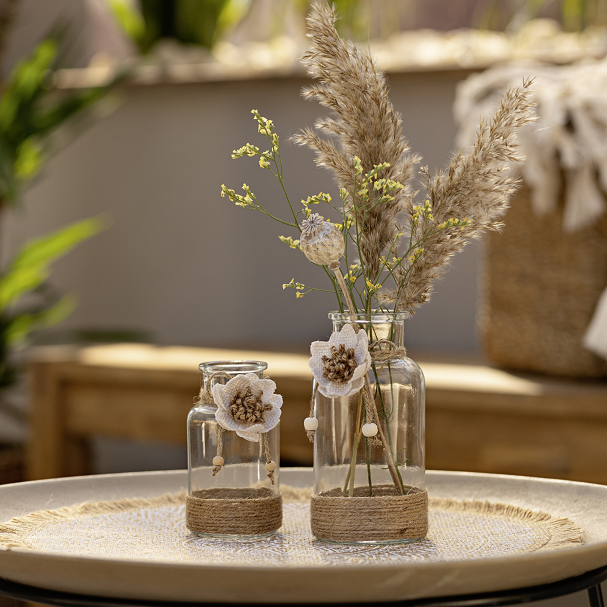 Dekovase "Blume", 2er Set  im Frank Flechtwaren Online Shop kaufen
