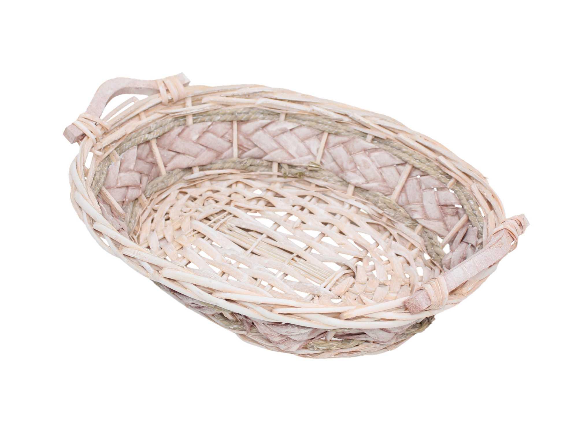 Schale "Gekalkt", oval  im Frank Flechtwaren Online Shop für Schalen kaufen