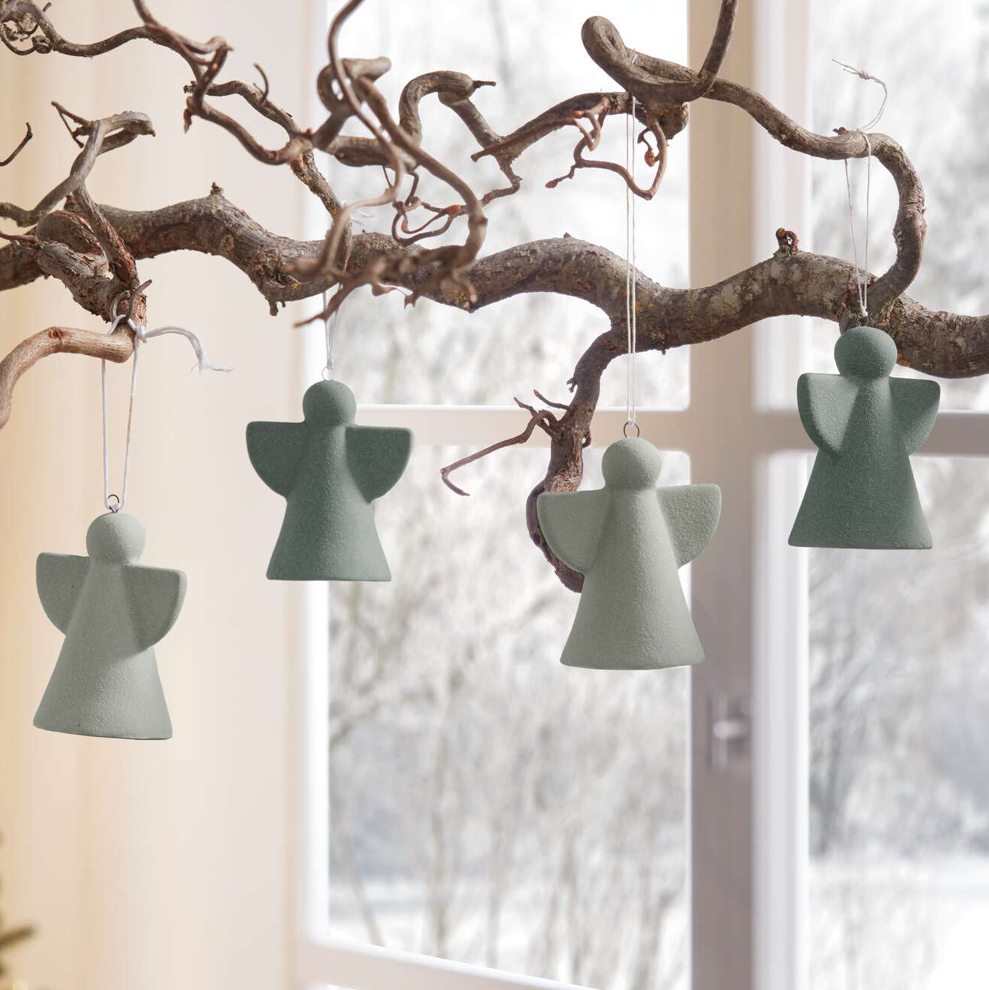 Engelhänger "Green", 6er Set  im Frank Flechtwaren Online Shop kaufen