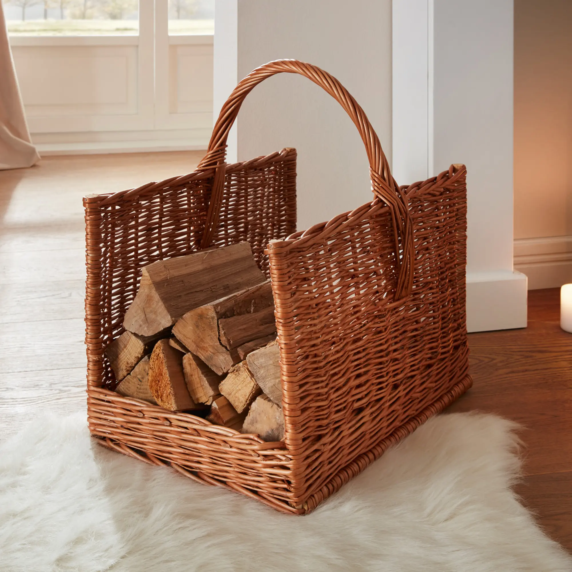 Holzkorb "Kamin" im Frank Flechtwaren Online Shop für Holzkörbe & Holzständer kaufen Holzkorb "Kamin" im Frank Flechtwaren Online Shop für Holzkörbe & Holzständer kaufen