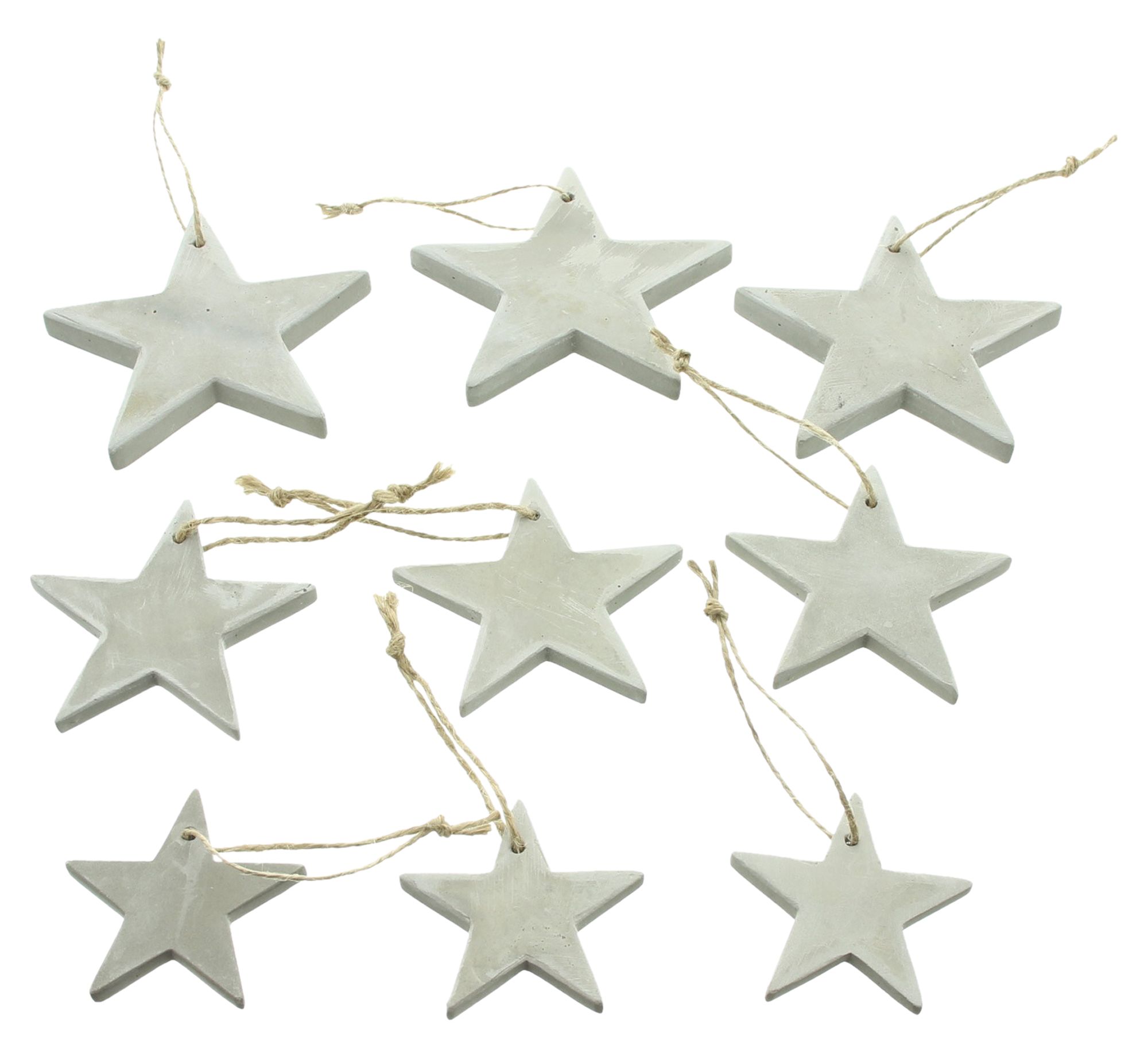 Sternhänger "Grey", 9er Set  im Frank Flechtwaren Online Shop für Weihnachten kaufen