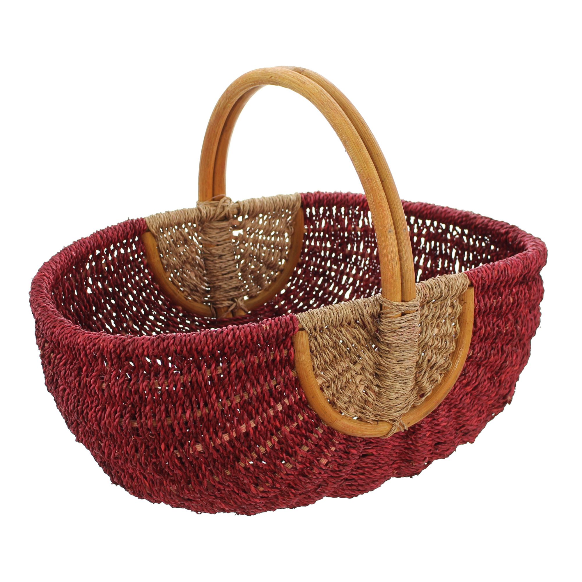 Einkaufskorb "Rot/Natur" im Frank Flechtwaren Online Shop für Einkaufskörbe kaufen Einkaufskorb "Rot/Natur" im Frank Flechtwaren Online Shop für Einkaufskörbe kaufen